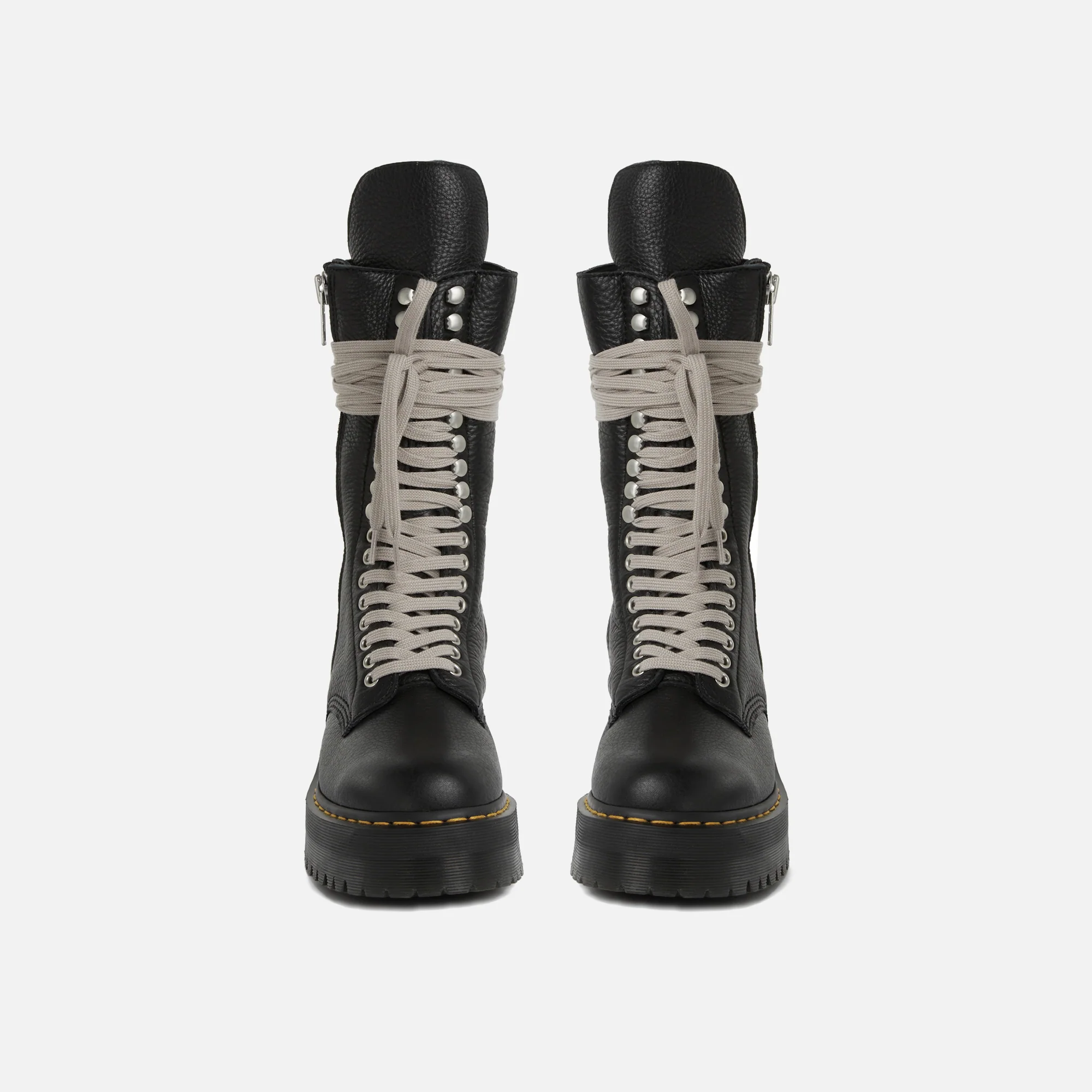 Dr. Martens x Rick Owens Quad Sole Calf Length Boot - Black - Image 3