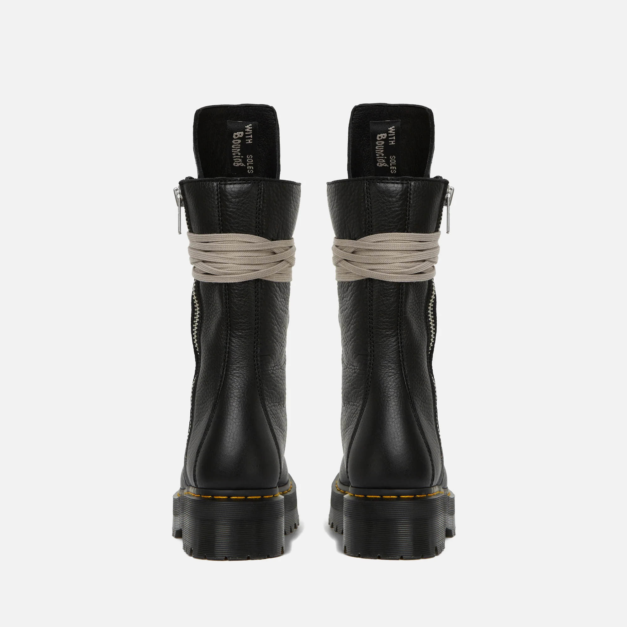 Dr. Martens x Rick Owens Quad Sole Calf Length Boot - Black - Image 4