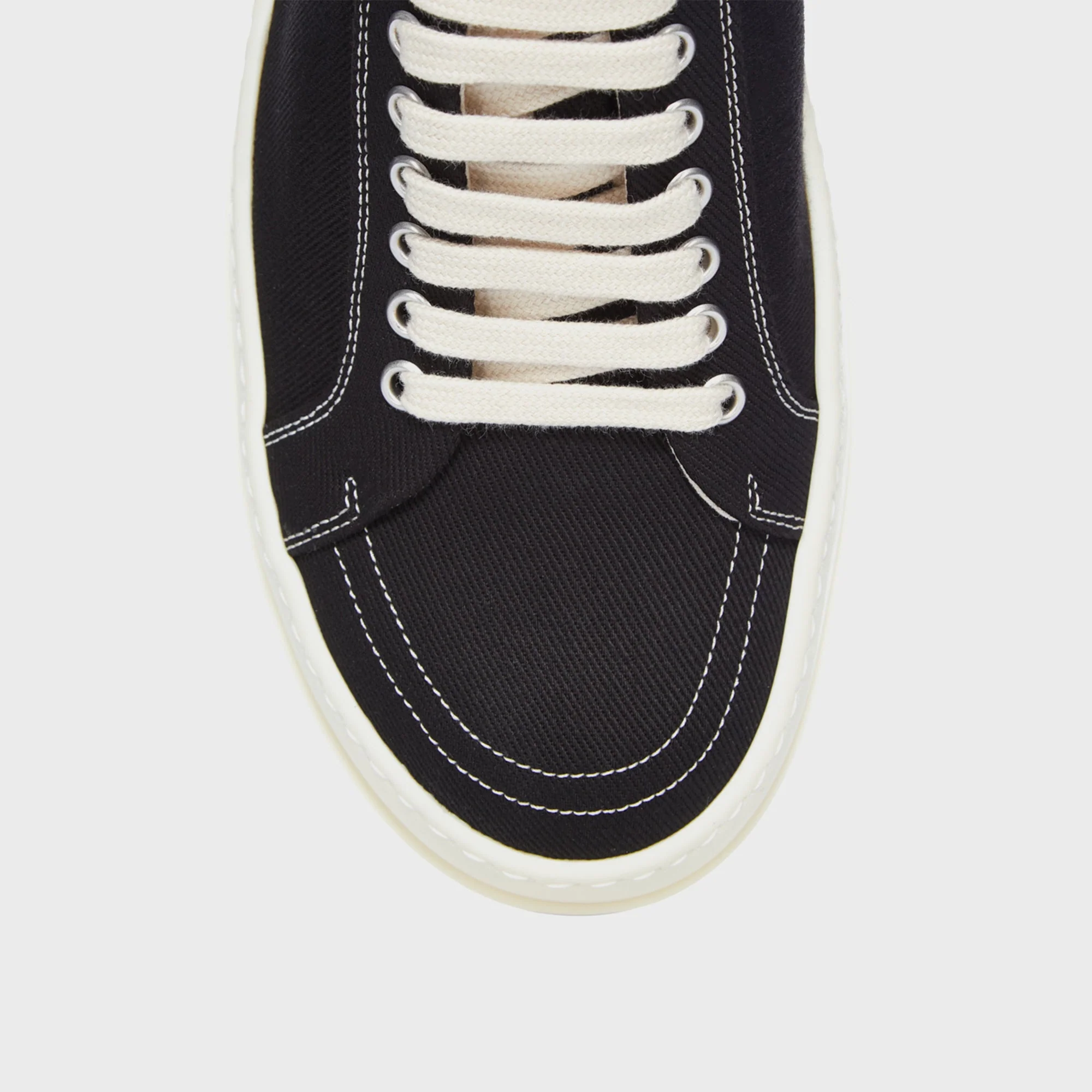 Rick Owens WMNS DRKSHDW Temple Star Applique Sneaks - Black / Milk - Image 6