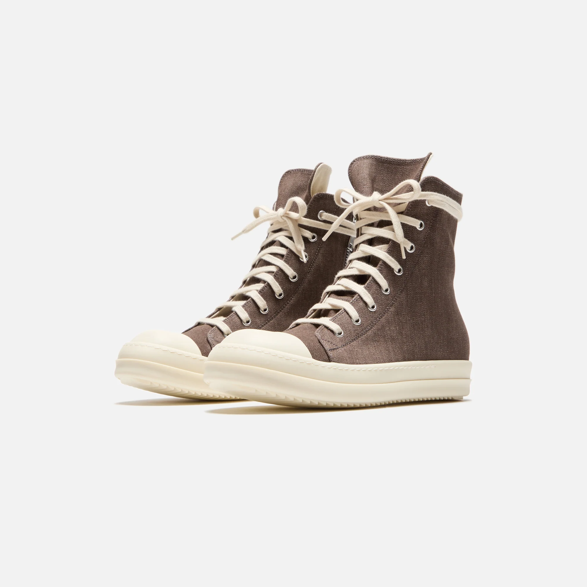 Rick Owens DRKSHDW Sneakers - Dark Dust / Milk / Milk Scarpe In Denim - Image 2