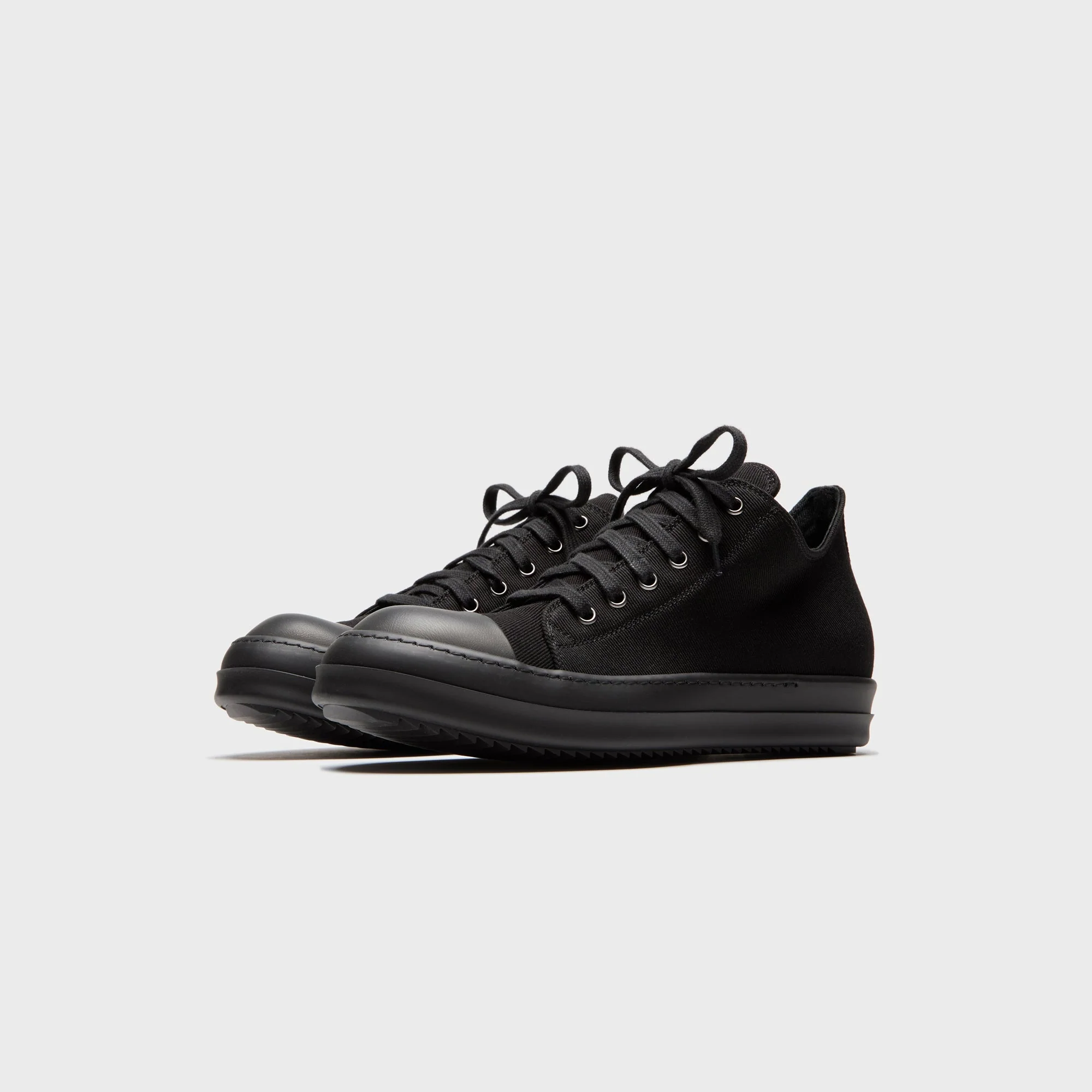 Rick Owens Concordians Low Sneaks - Denim Black / Black - Image 2