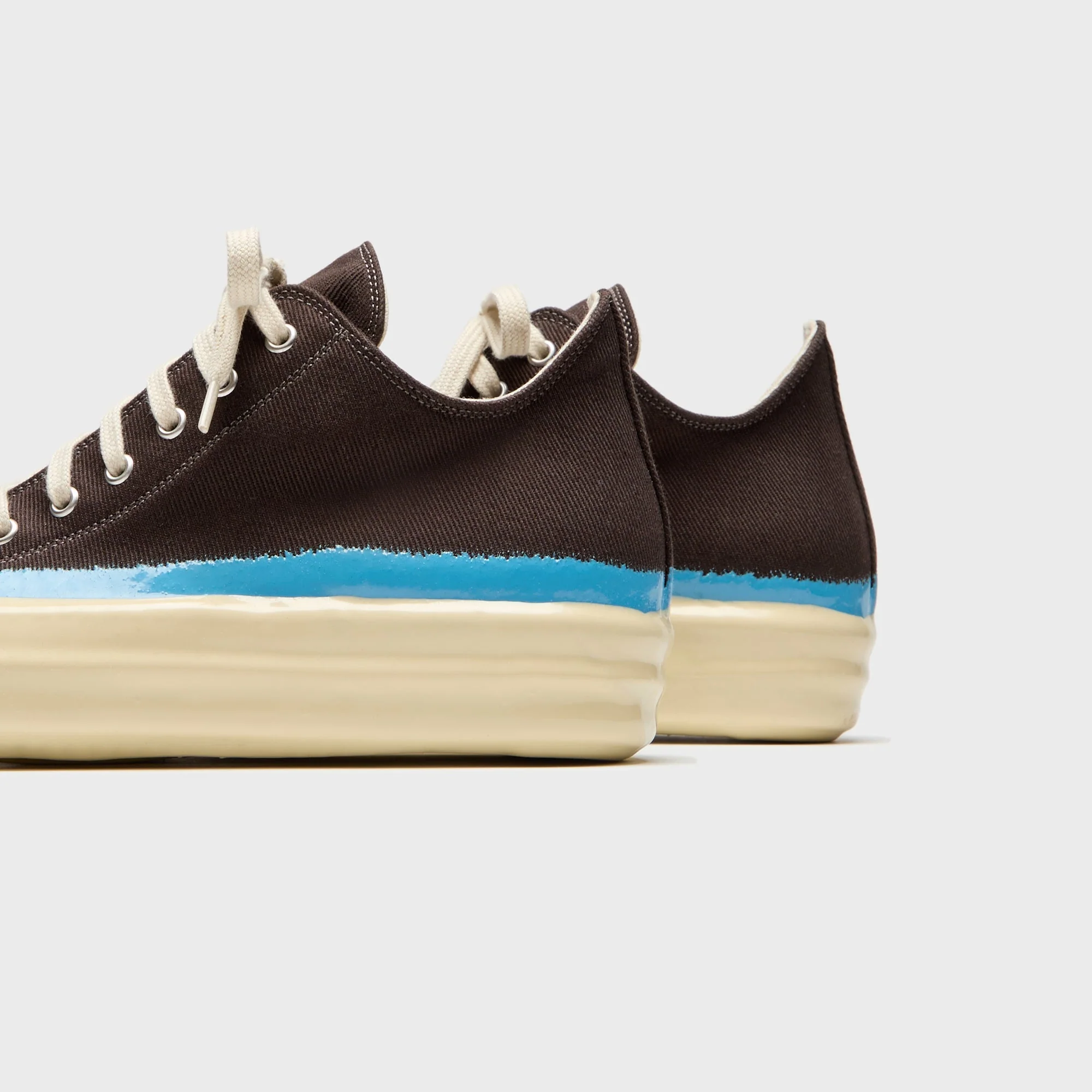 Rick Owens DRKSHDW Concordians Low Sneaks - Dark Dust / Blue / Light Beige - Image 3