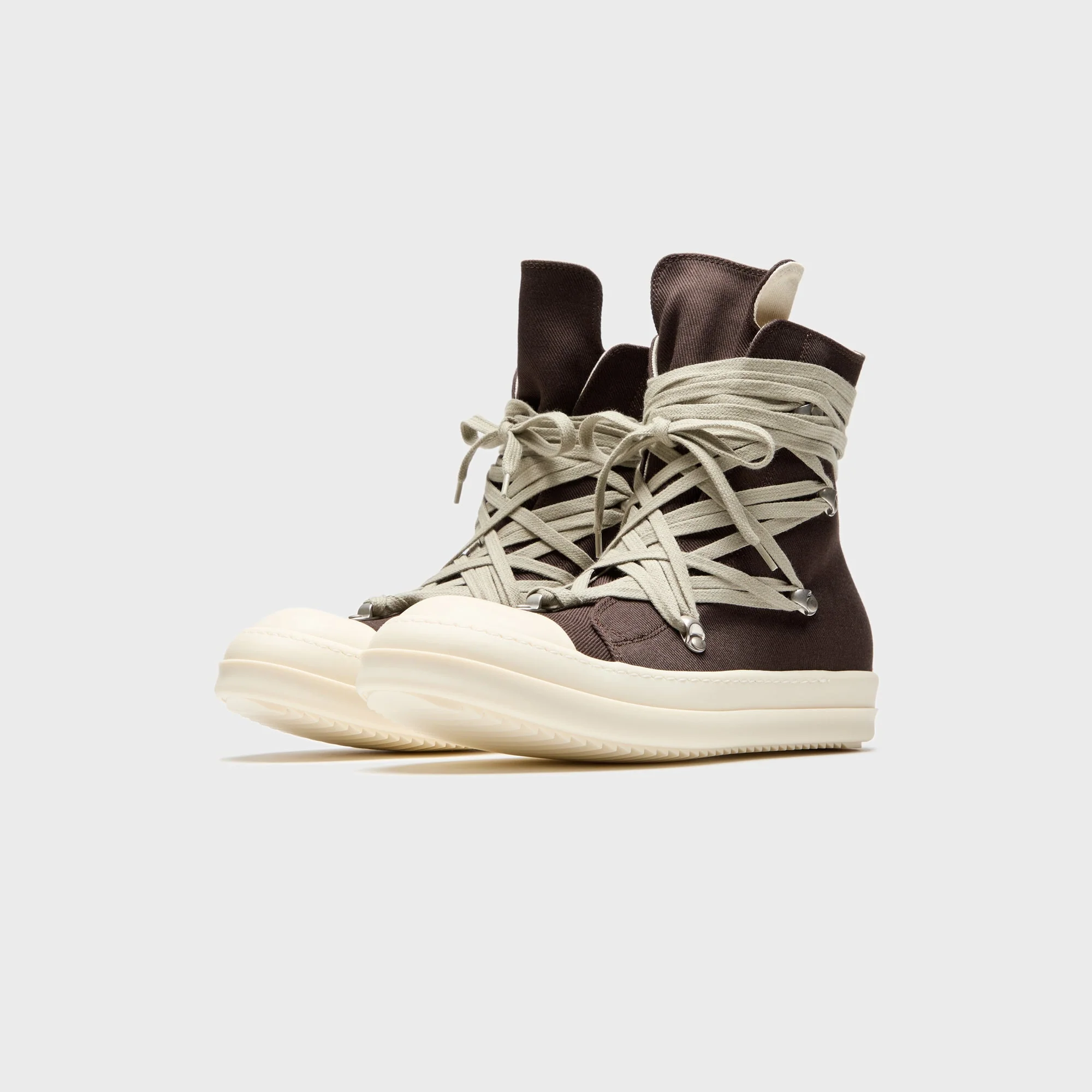 Rick Owens Megalace Sneaks - Dark Dust / Milk / Milk - Image 2