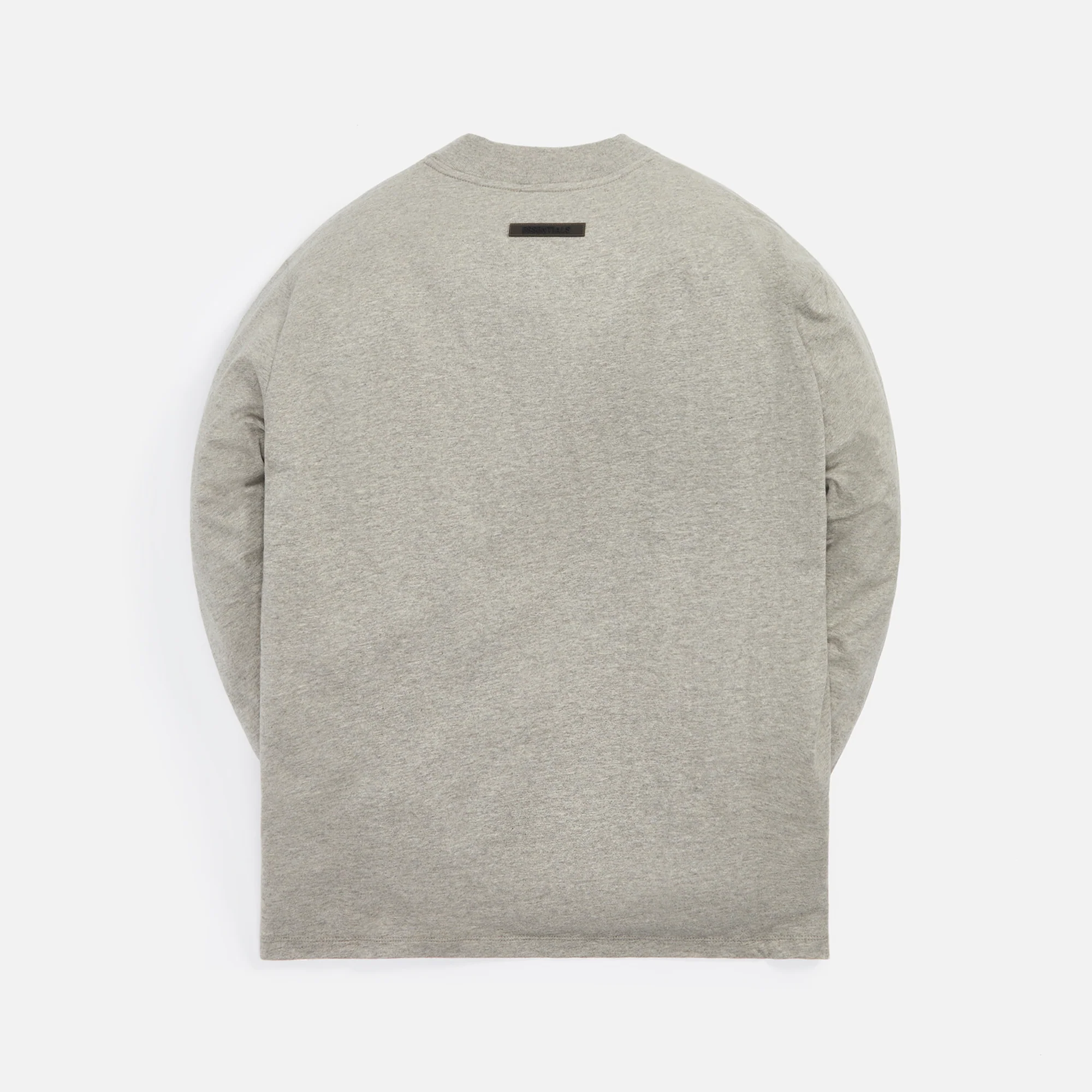 Essentials Long Sleeve Tee - Dark Heather Oatmeal - Image 2