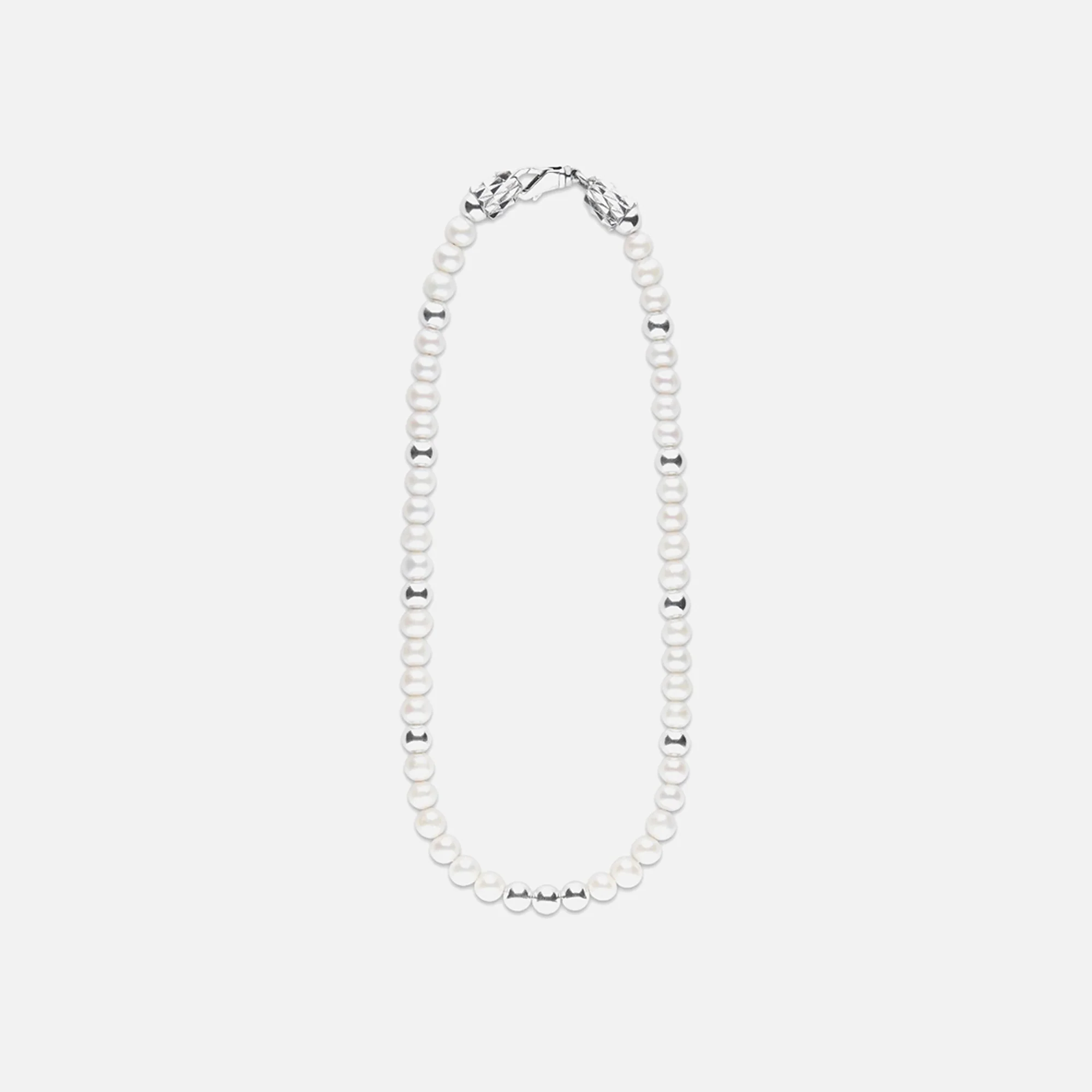 Emanuele Bicocchi Pearl Necklace - Silver