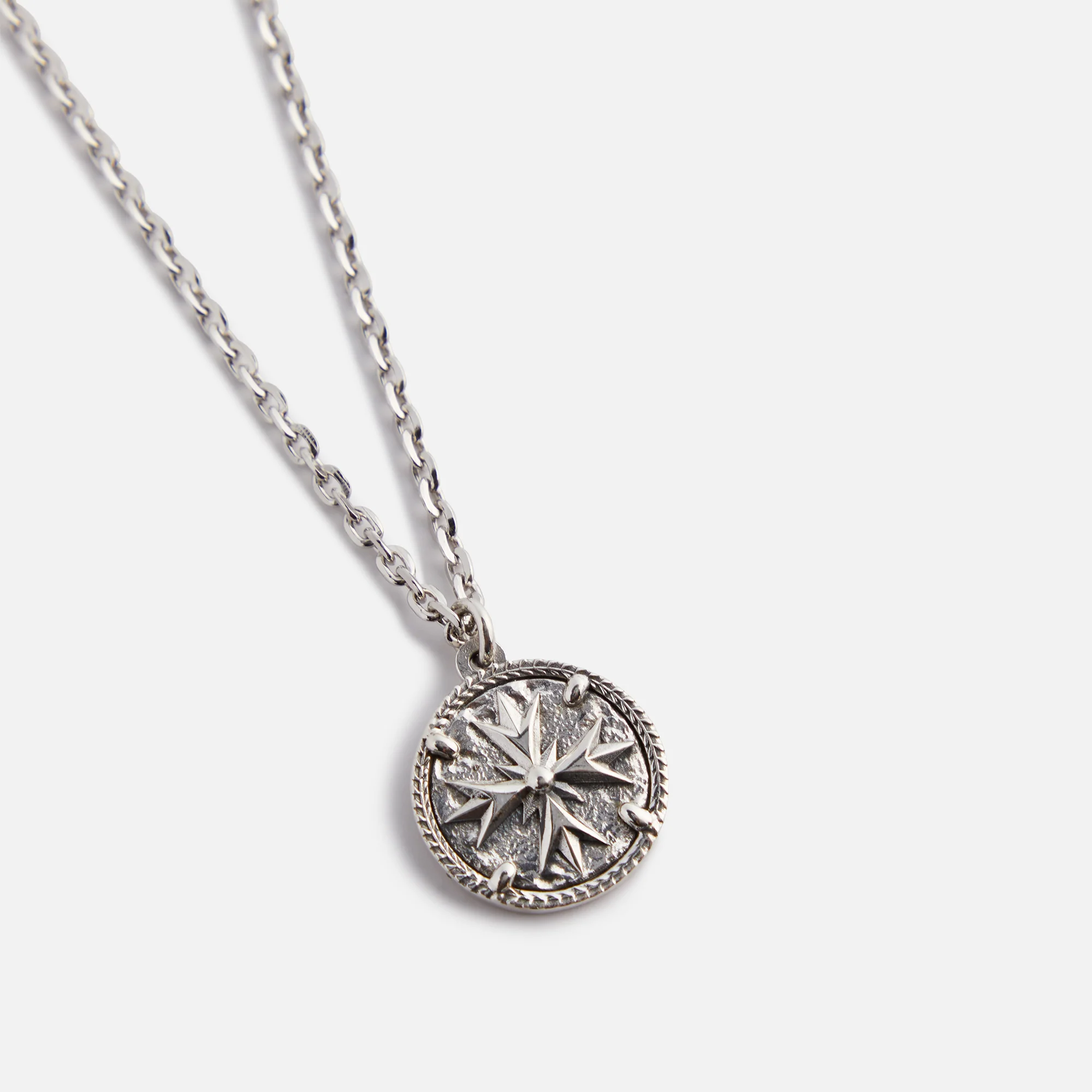 Emanuele Bicocchi Lily Coin Pendant Necklace Large - Silver - Image 2