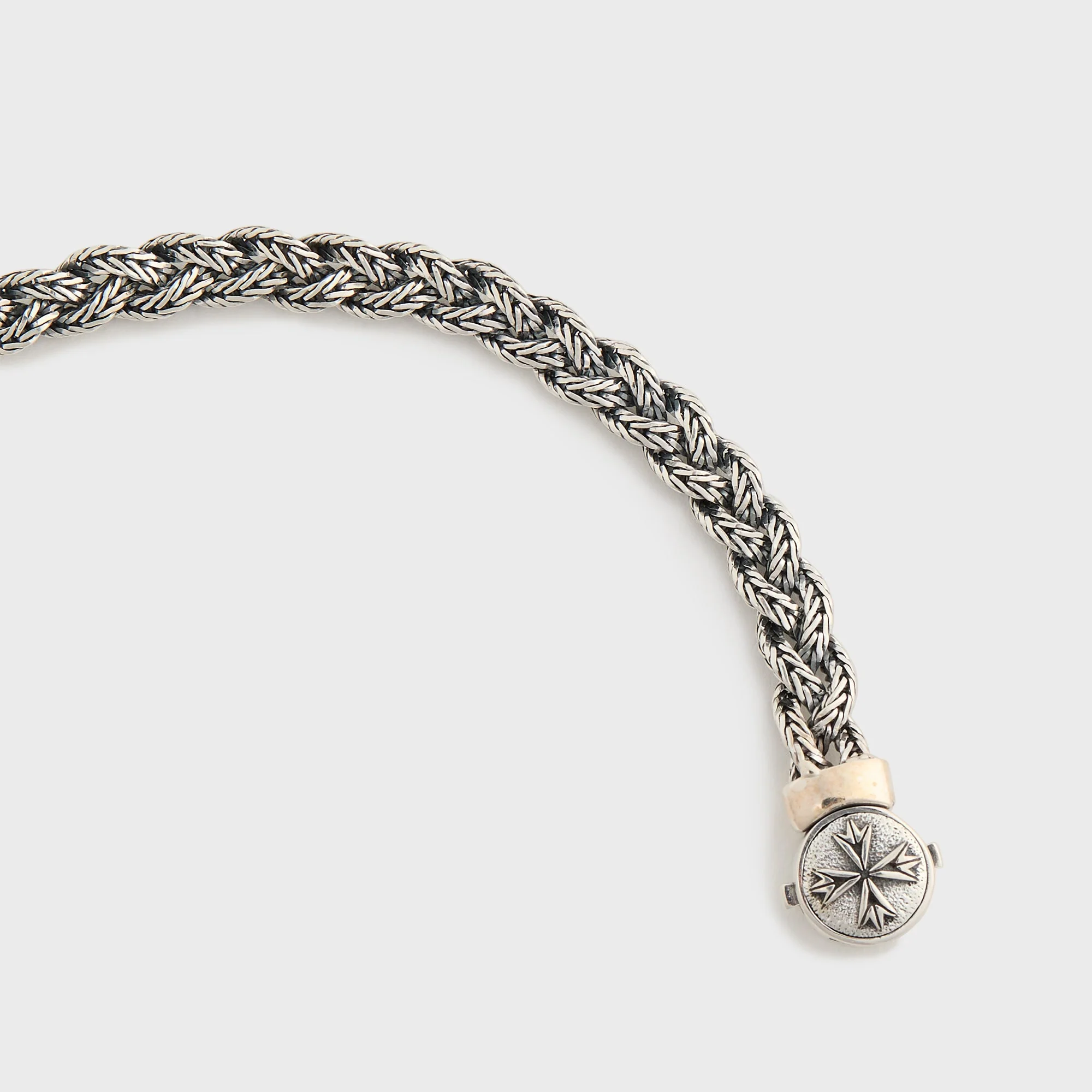 Emanuele Bicocchi Diamond-Cut Braided Bracelet Small - Silver - Image 2