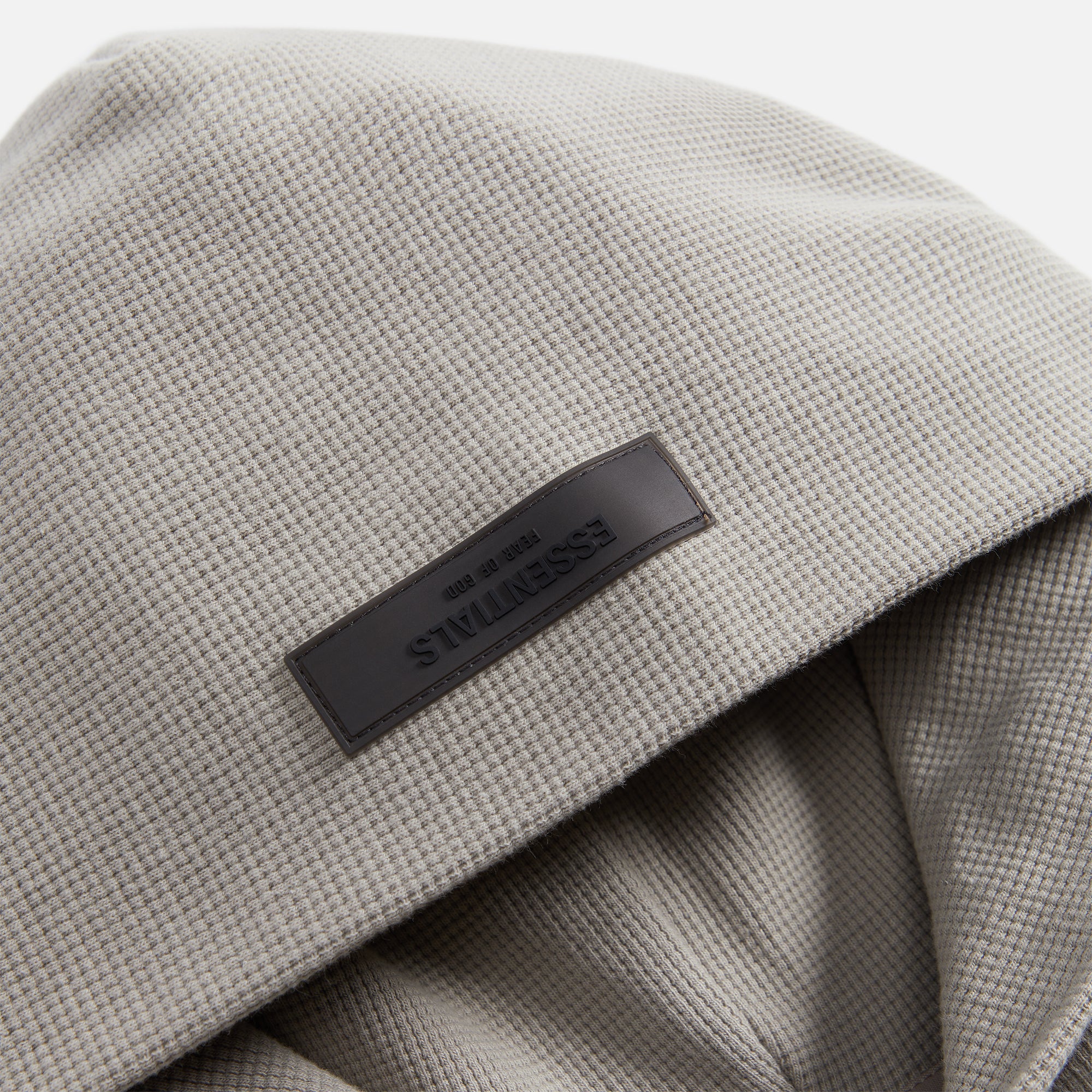 Essentials Heavy Waffle Raglan Hoodie - Seal - Image 3