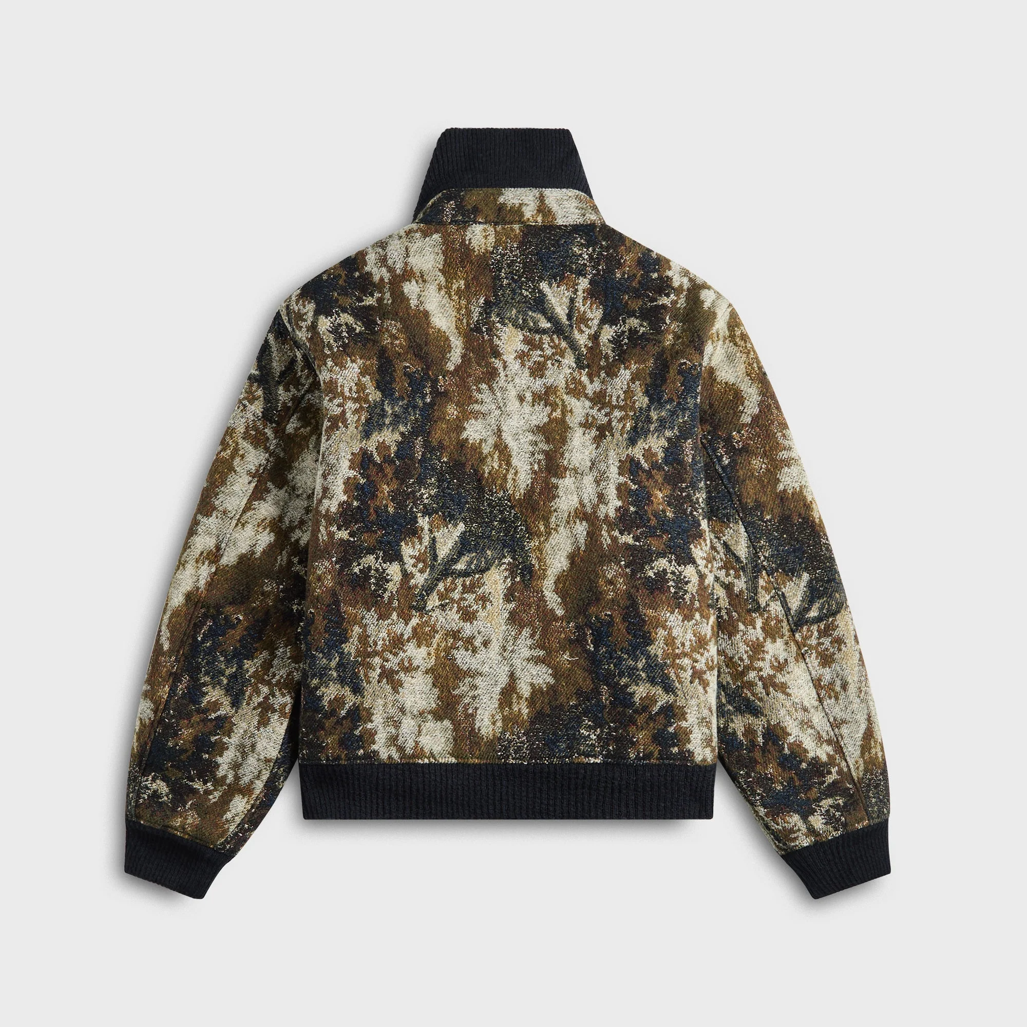 Engineered Garments LL Camo Jacquard Jacket - Olive / Navy Forest - Image 2