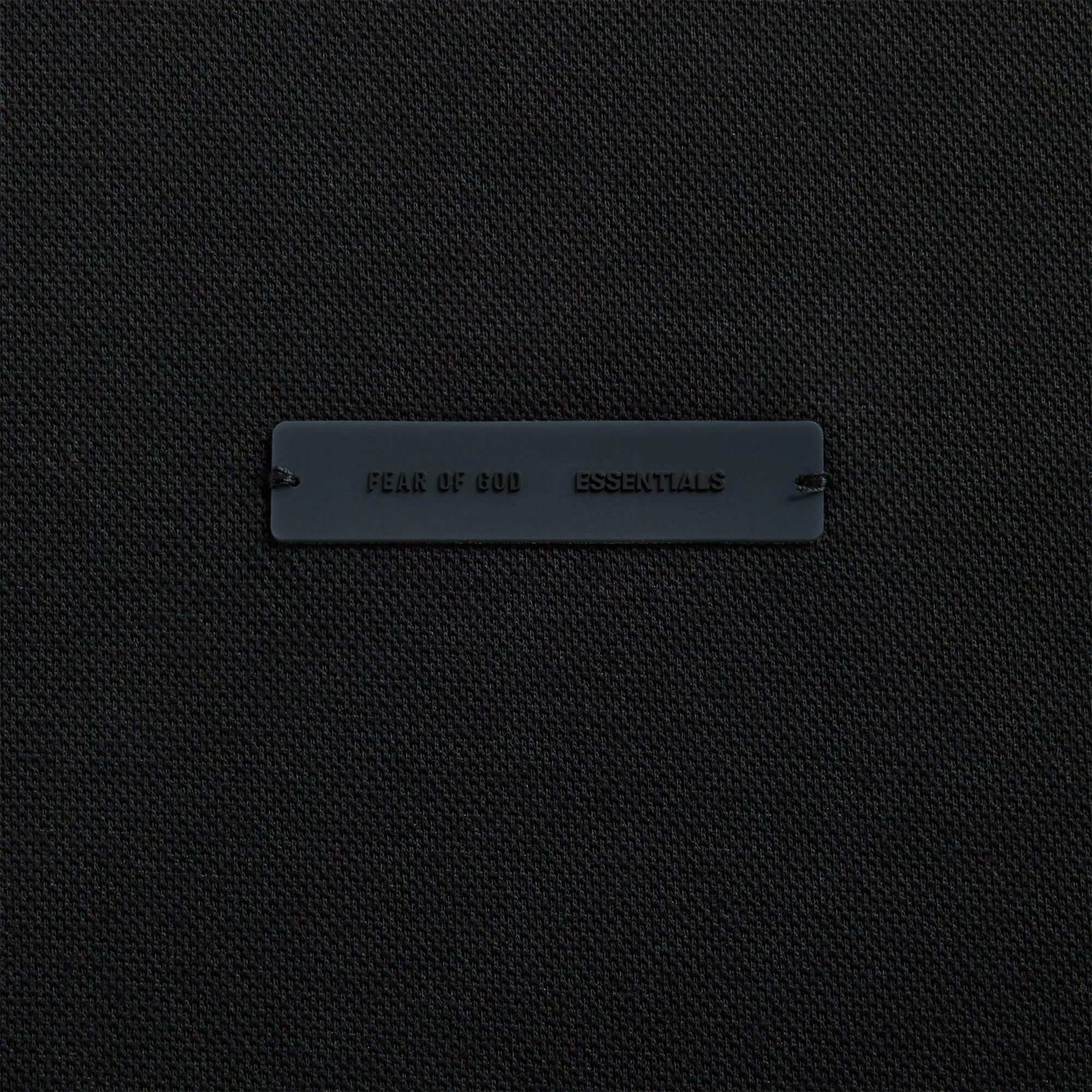 Essentials 90S Fit Pique Polo - Jet Black - Image 3
