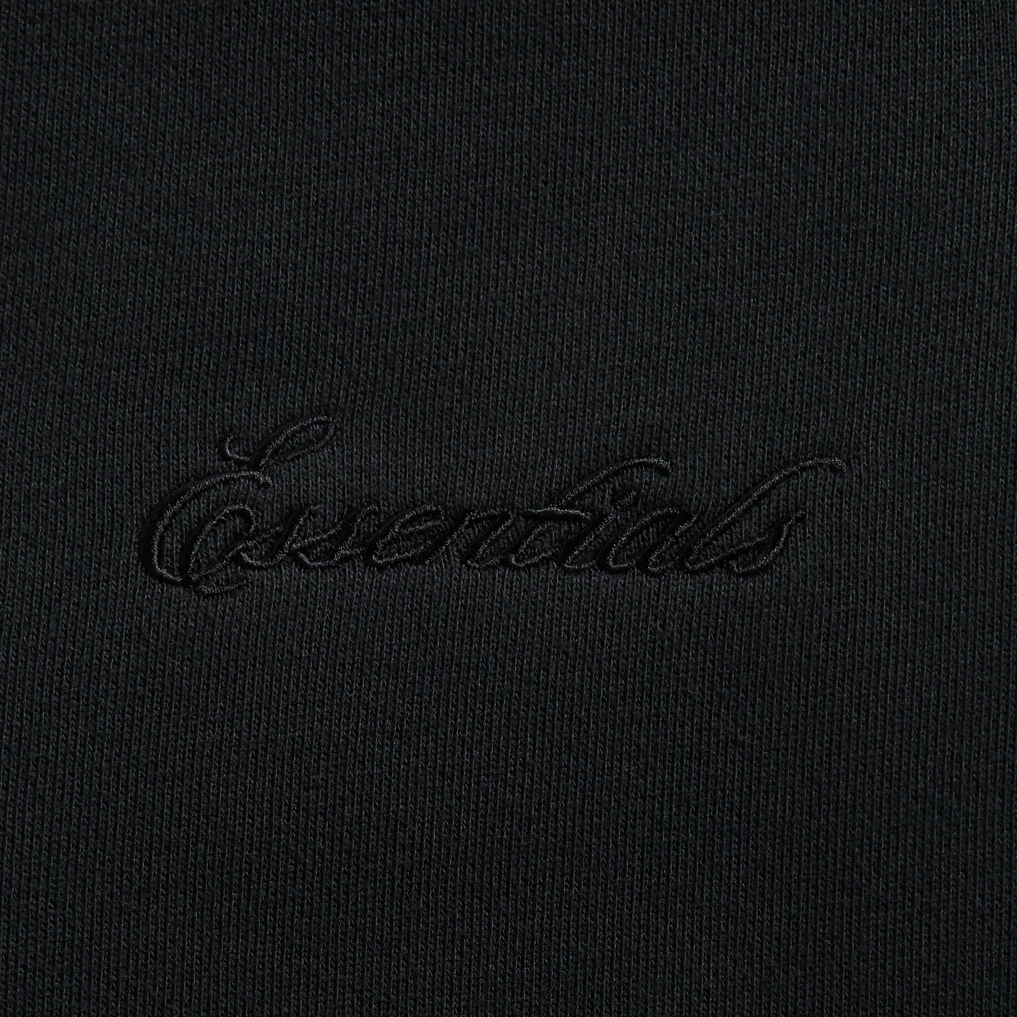 Essentials Relaxed Fleece Sweatpant With Piping - Jet Black / Cloud White - Image 3