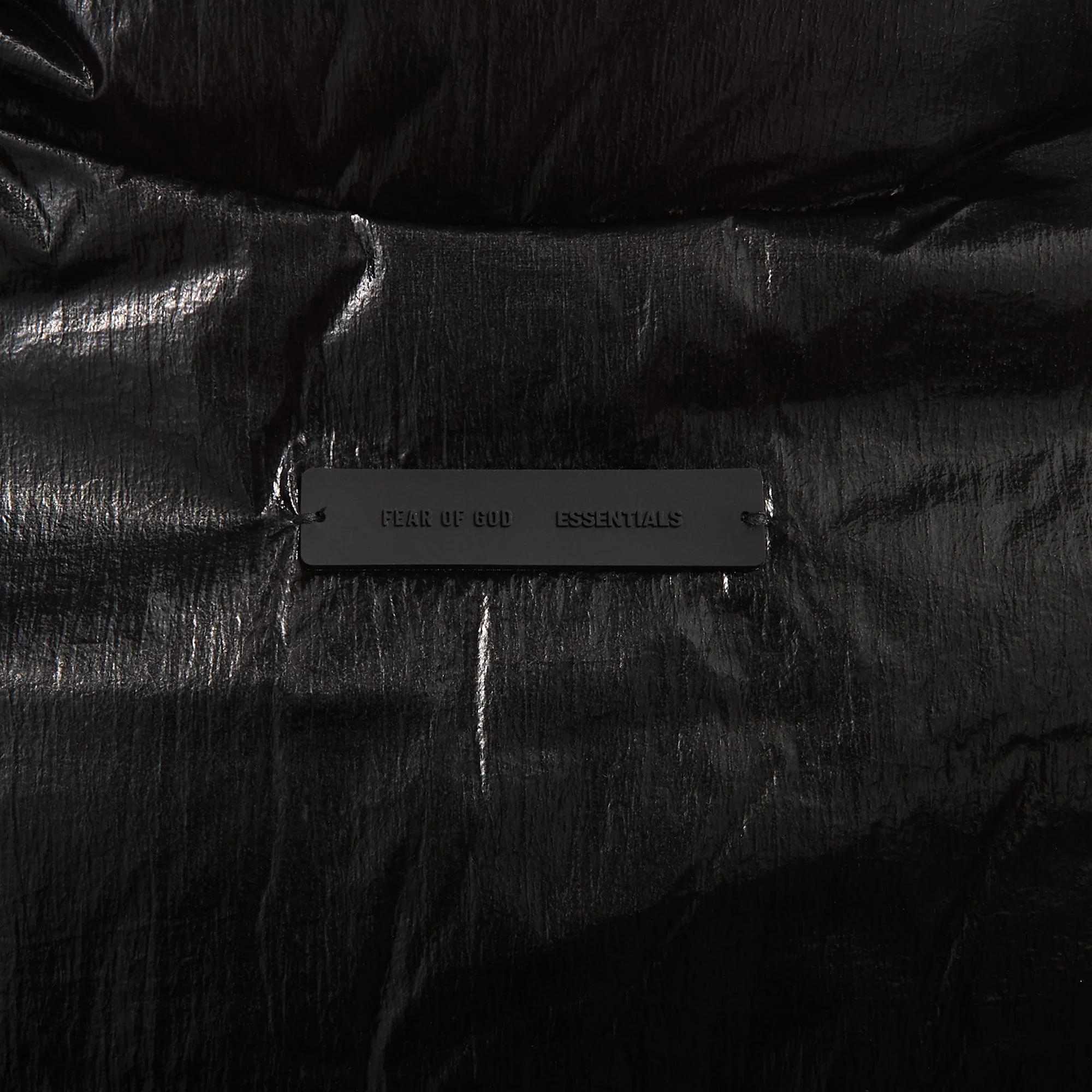 Essentials Fear of God Puffer Jacket - Metallic Black - Image 3