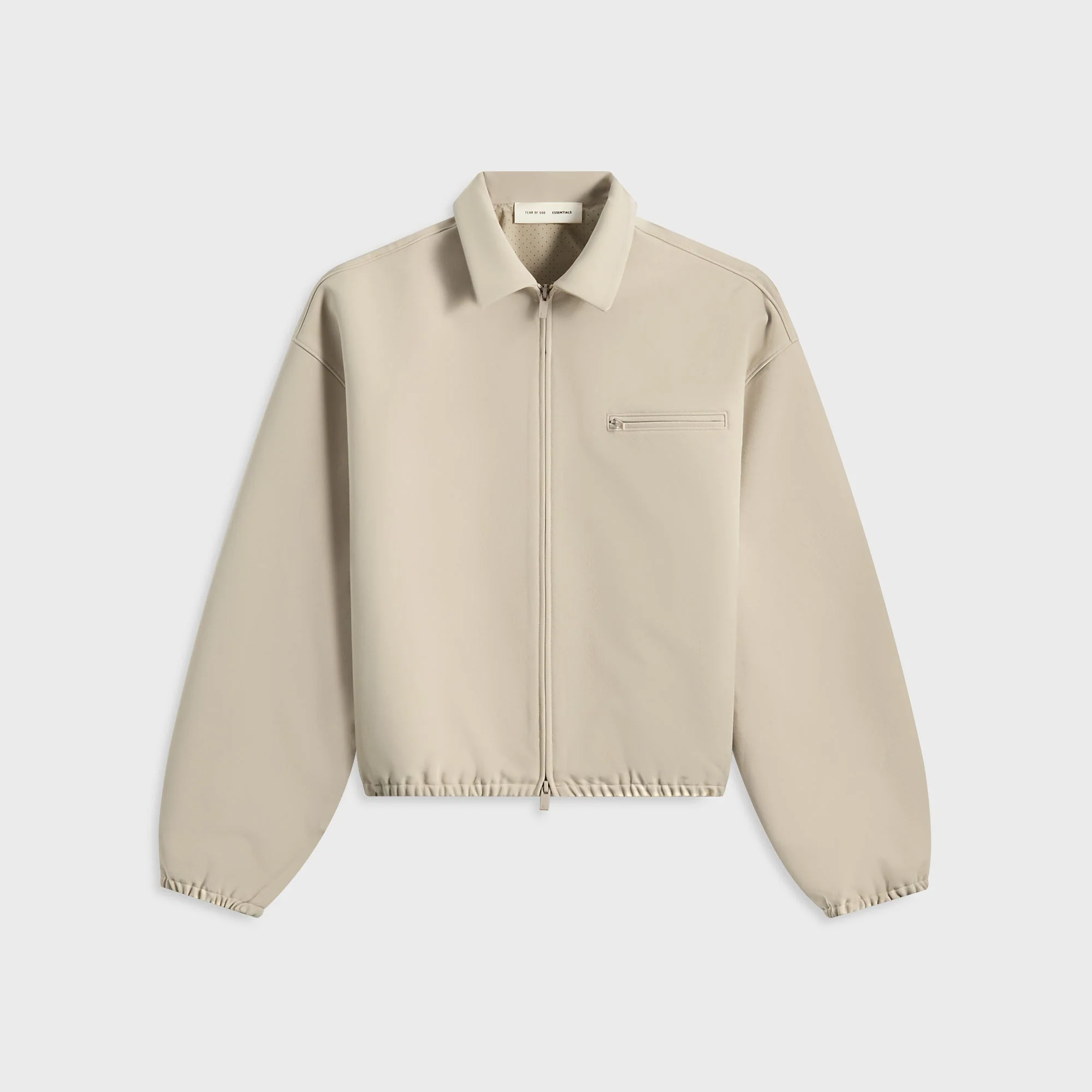 Essentials Bonded Canvas Zip-Up Jacket - Timber
