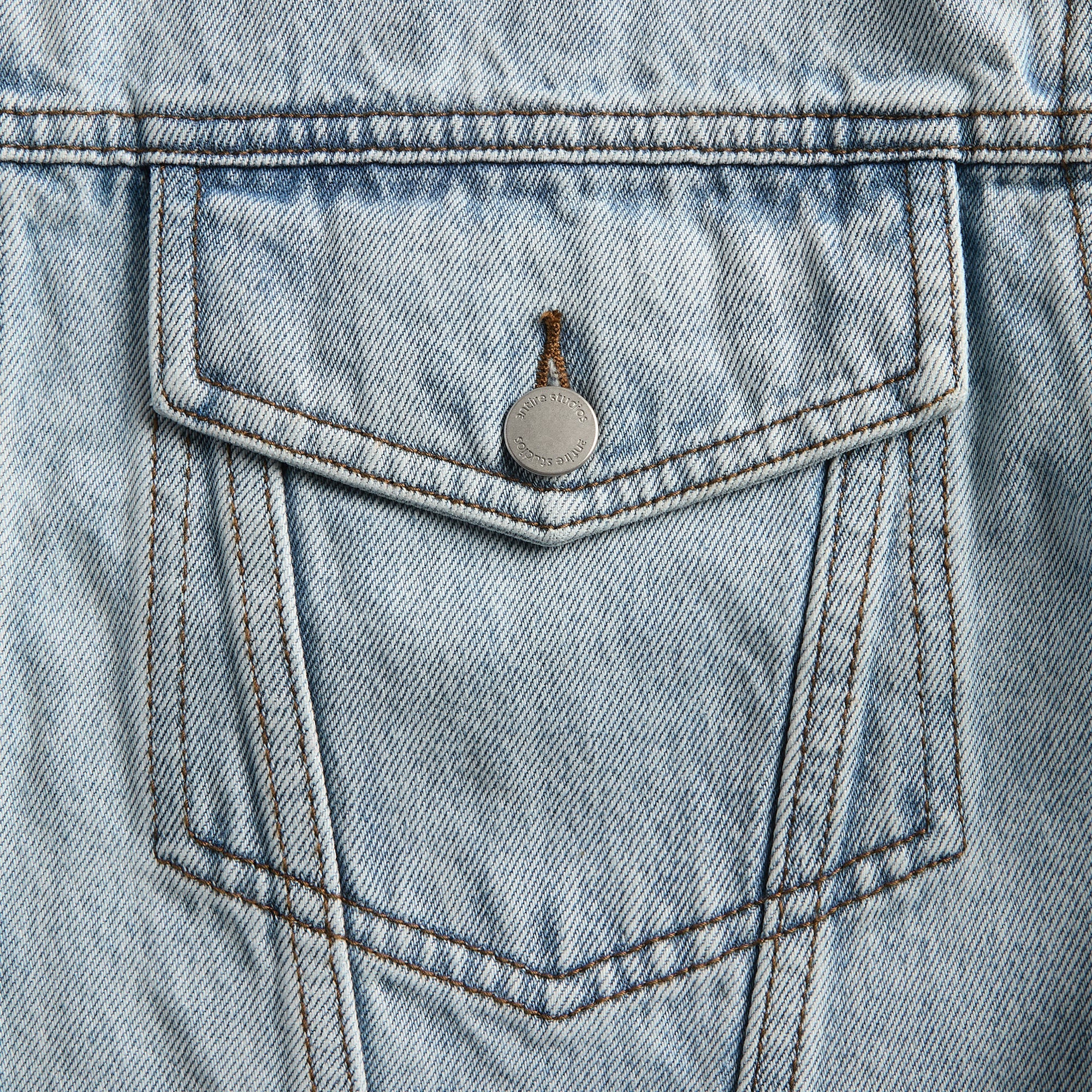 Entire Studios Shrunken Denim Jacket - Old Blue - Image 3