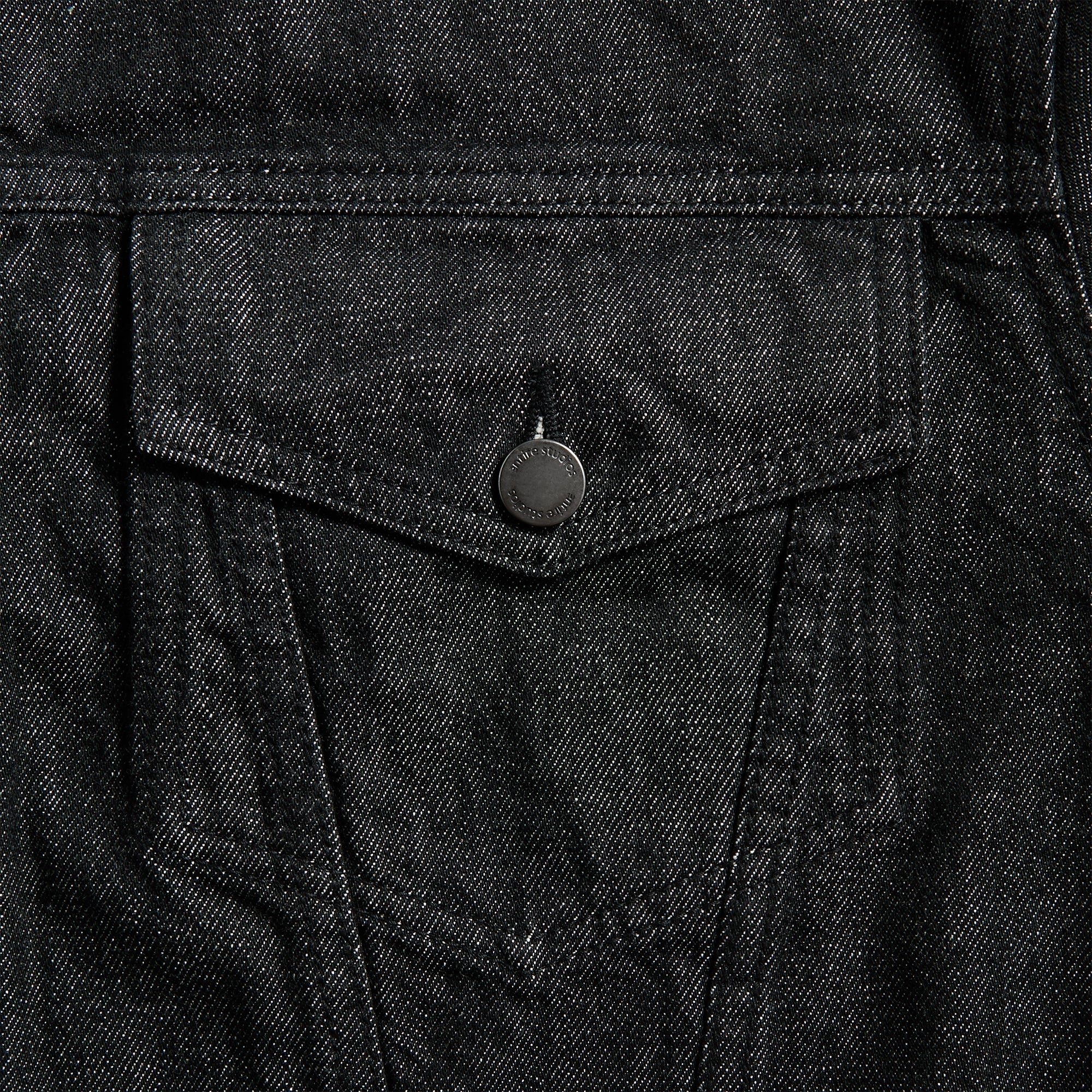 Entire Studios Shrunken Denim Jacket - Raw Black - Image 3