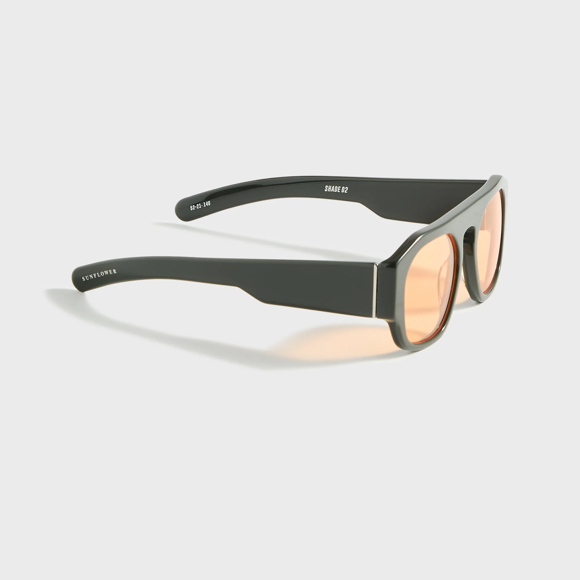 Flatlist Shade 02 - Solid Forrest Dk Green / Solid Orange Lens - Image 2