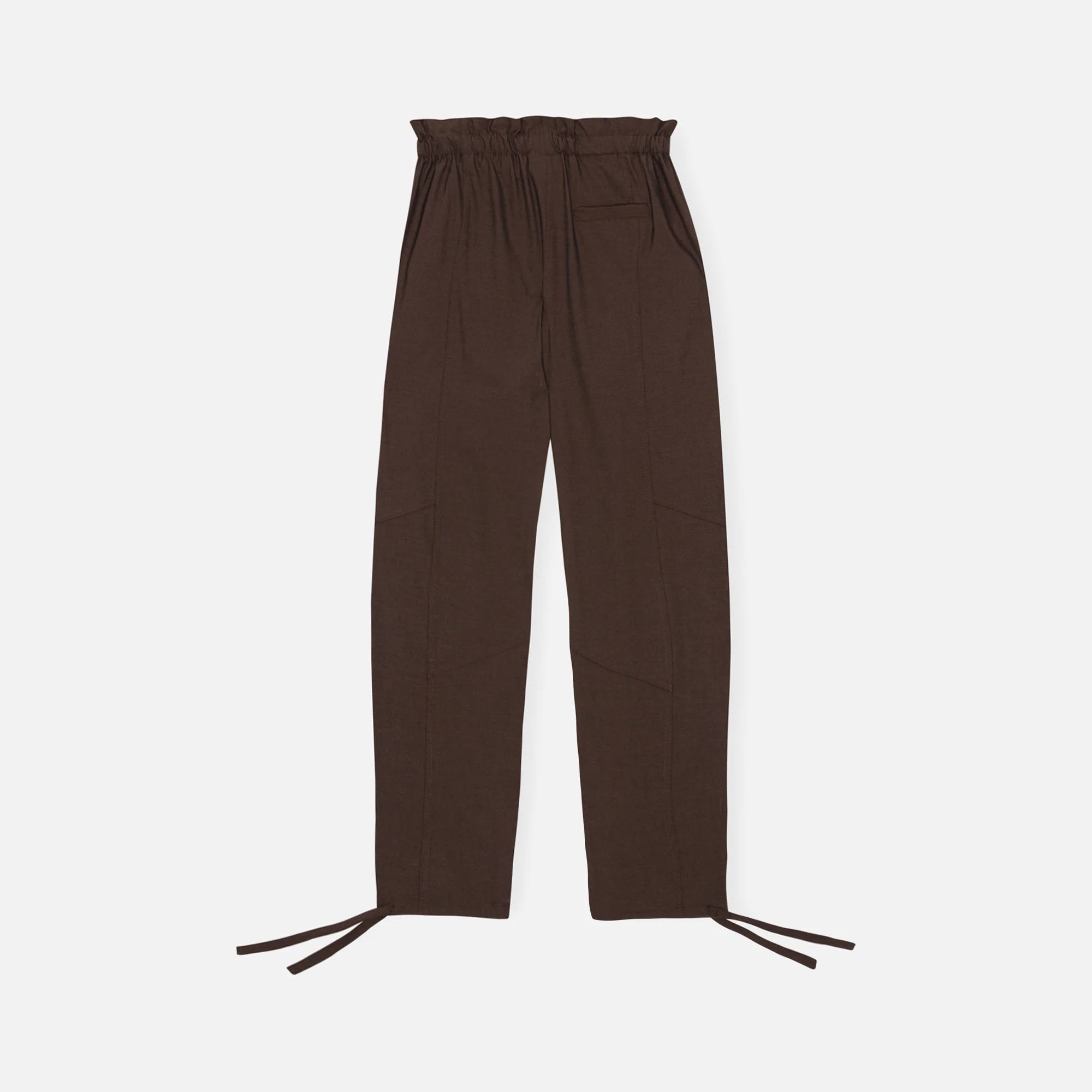 Ganni Drapey Melange Elasticated Waist Pant - Mole - Image 2