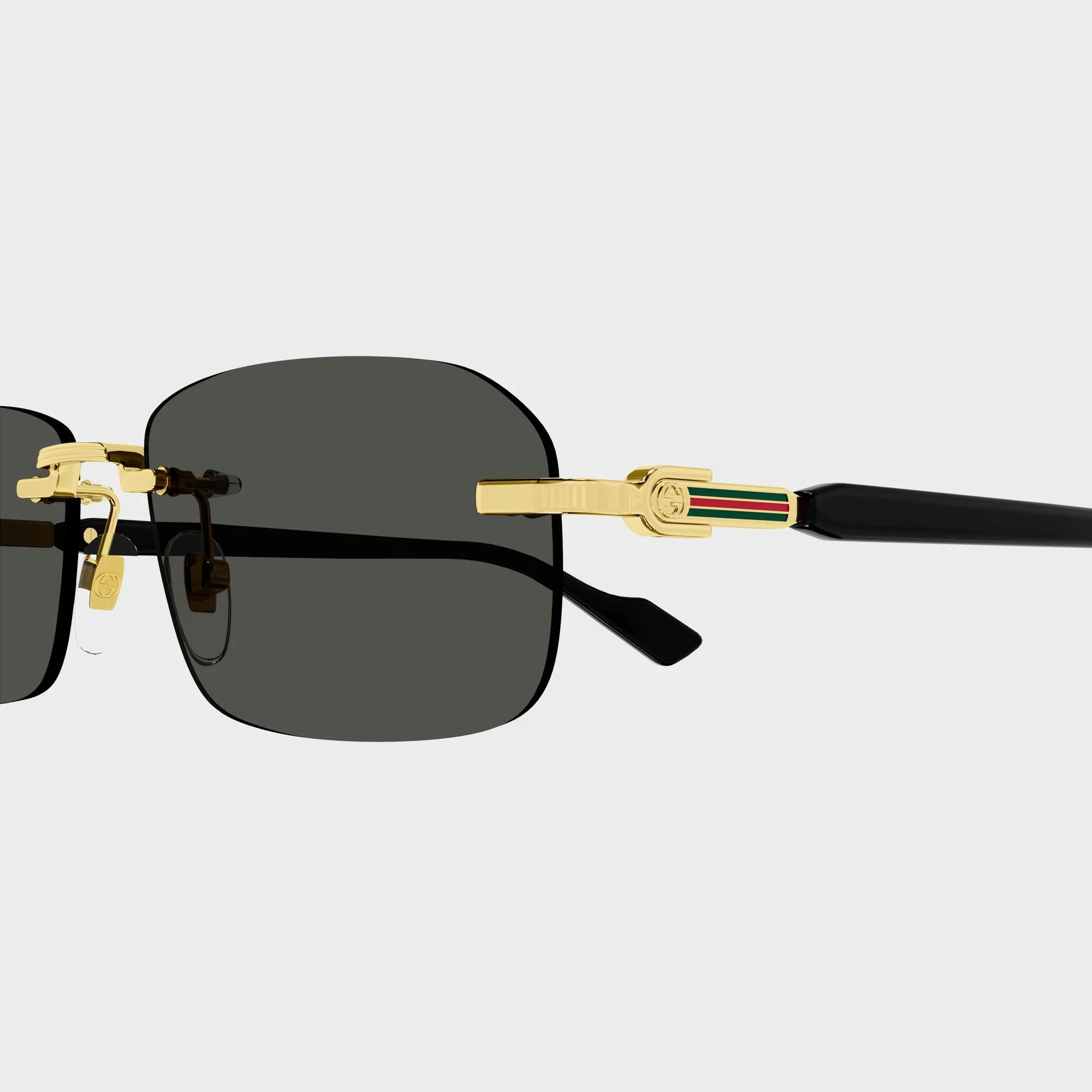 Gucci GG Rectangle Sunglasses - Gold / Black - Image 3