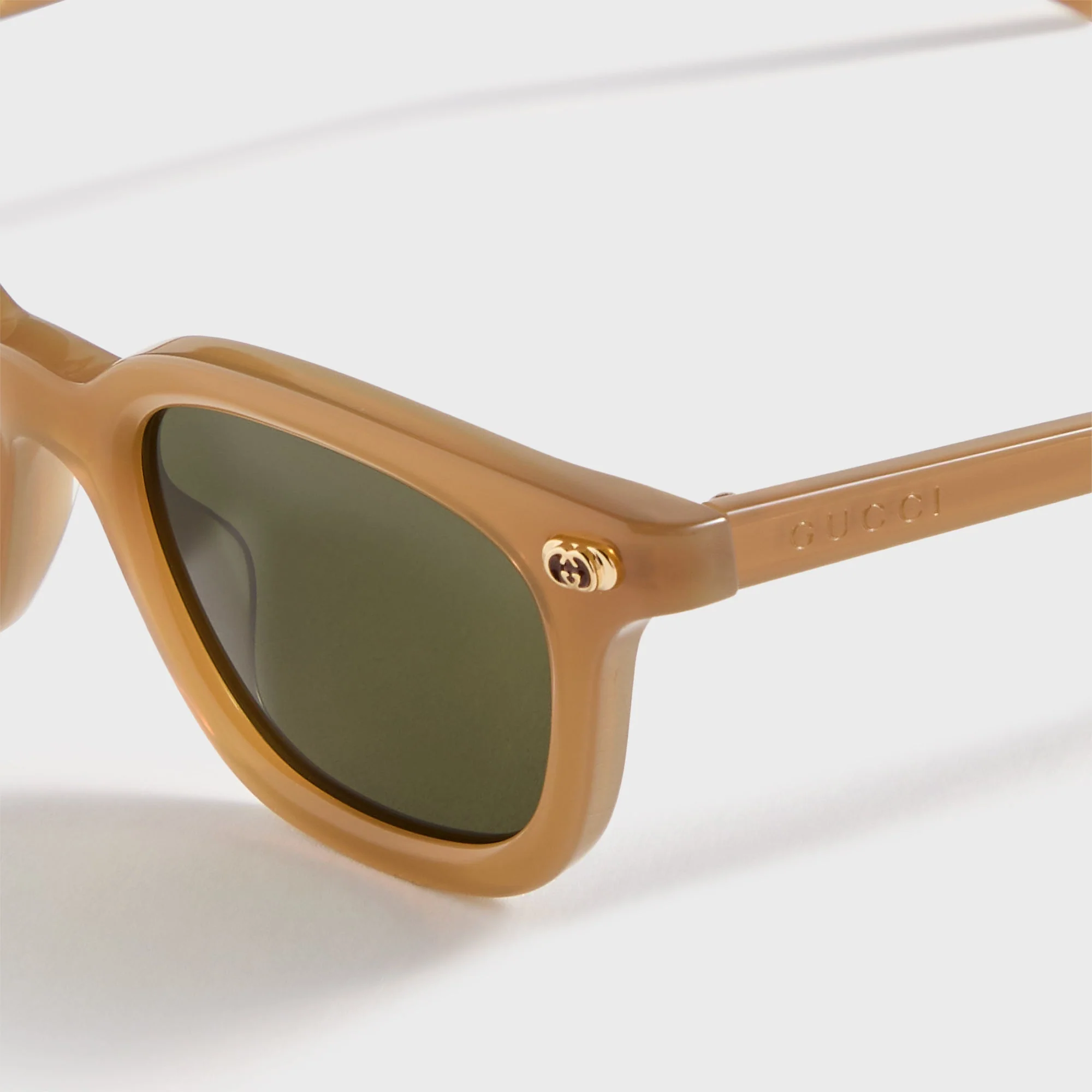 Gucci Oval Frame Sunglasses - Brown / Green - Image 2