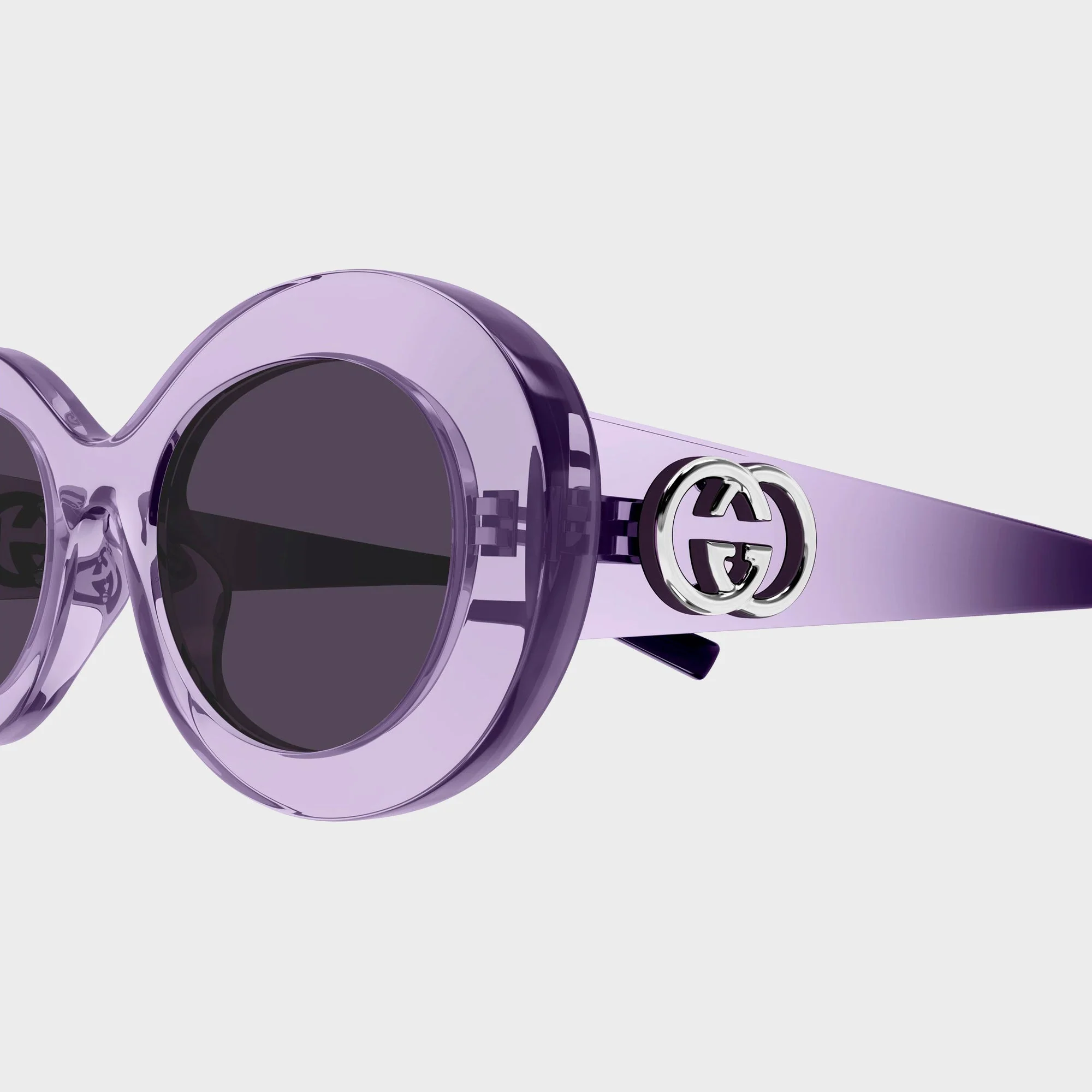 Gucci Oval Frame Sunglasses - Violet - Image 3