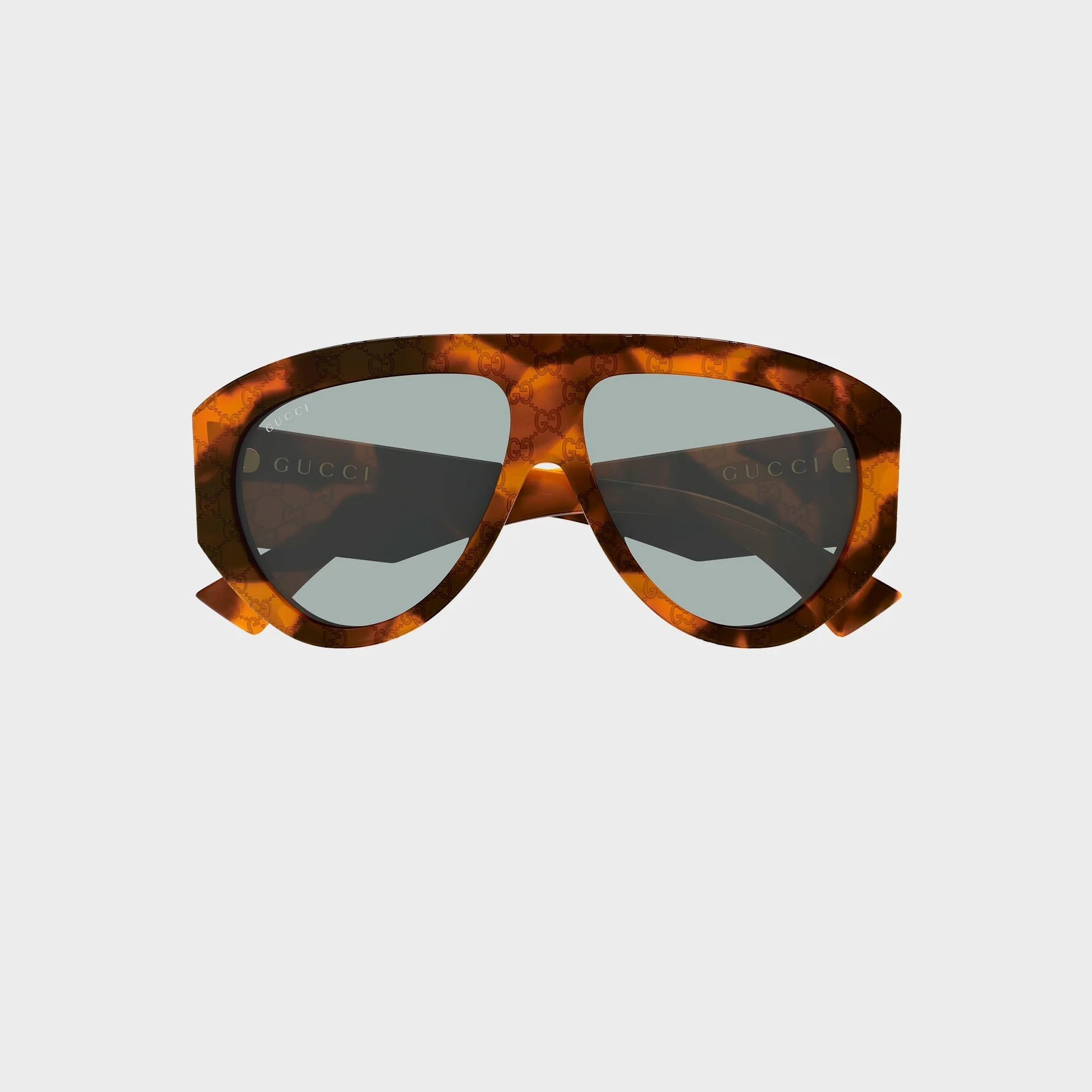 Gucci Aviator Sunglasses - Havana / Green - Image 2