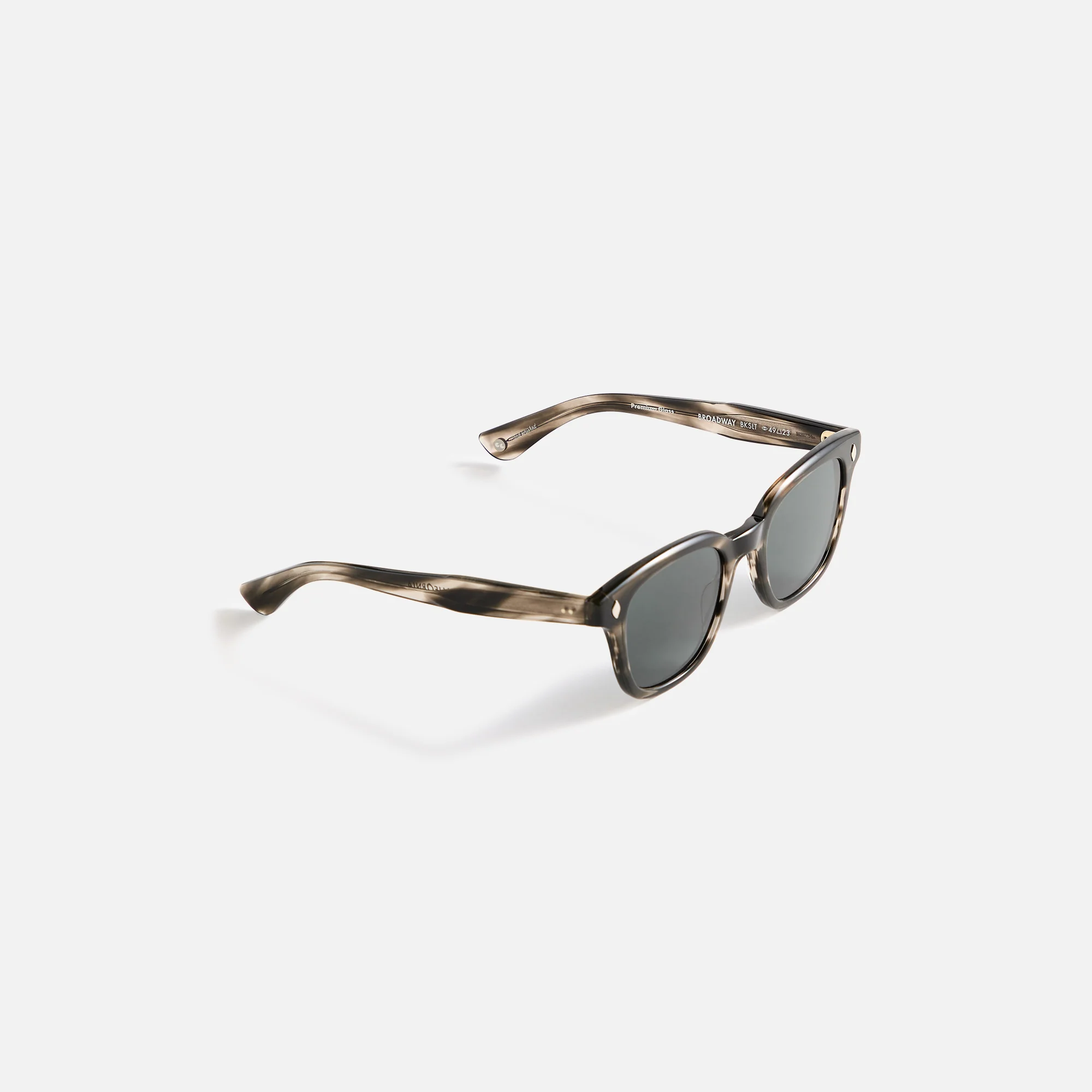 Garrett Leight Broadway Sunglass - Black Sleet Tortoise / Semi Flat Pure Blue Smoke - Image 2
