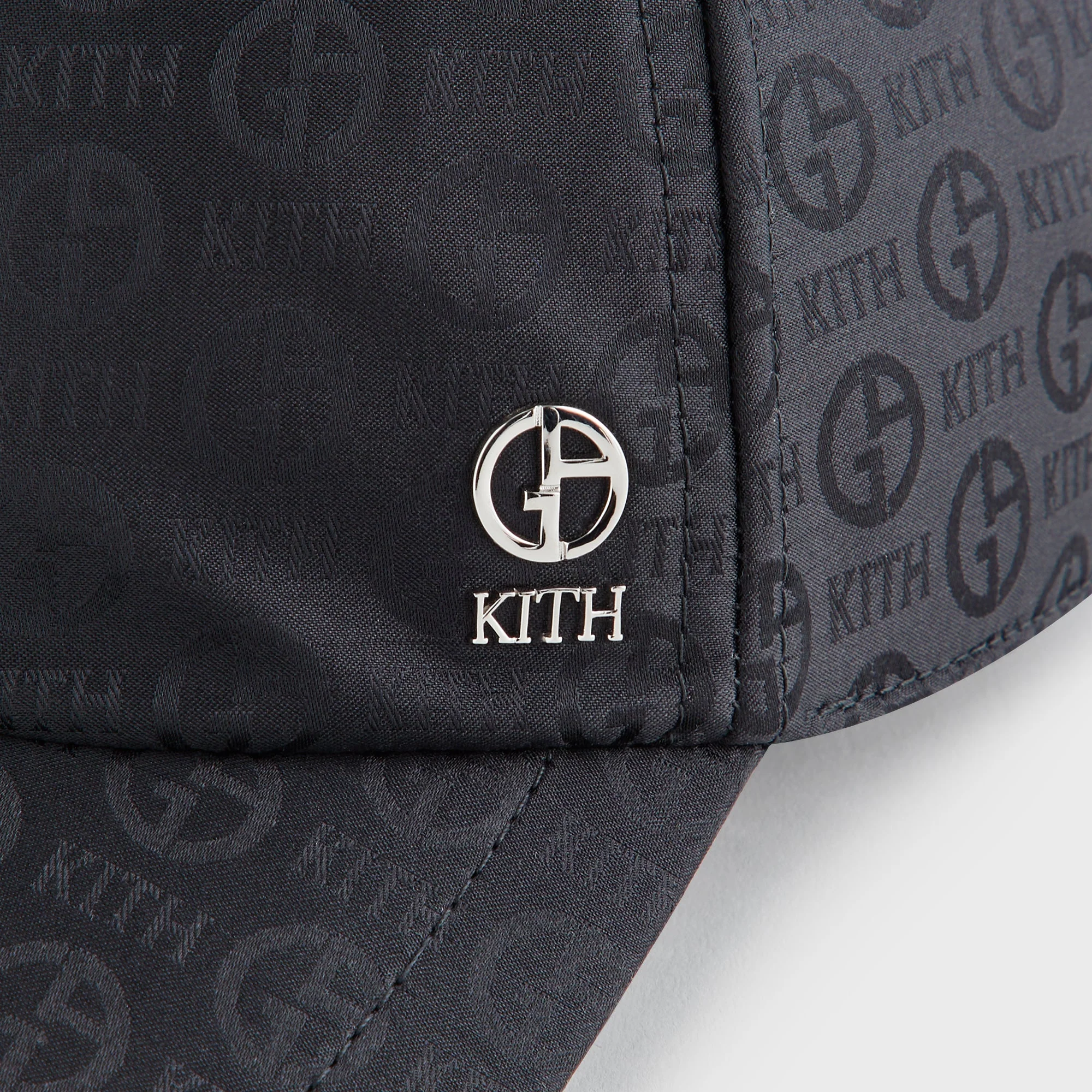 Giorgio Armani & Kith Midweight Jacquard Silk Classic Cap - Black - Image 5