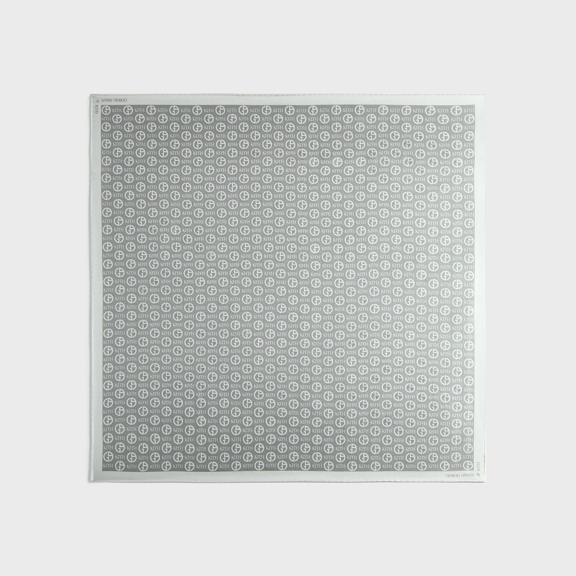 Giorgio Armani & Kith Monogram Printed Silk Bandana - Concrete - Image 3