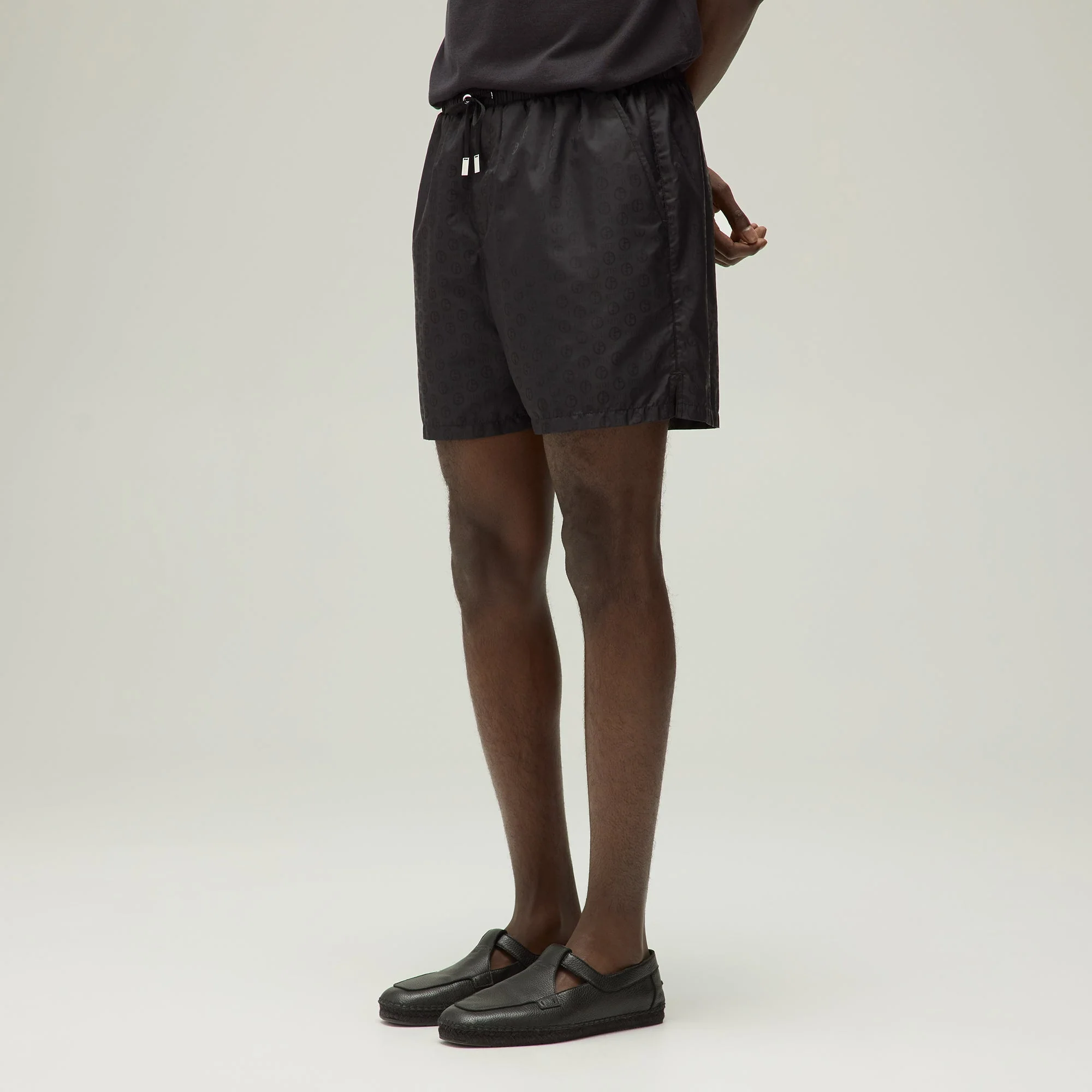 Giorgio Armani & Kith Jacquard Collins Swim Short - Black - Image 2