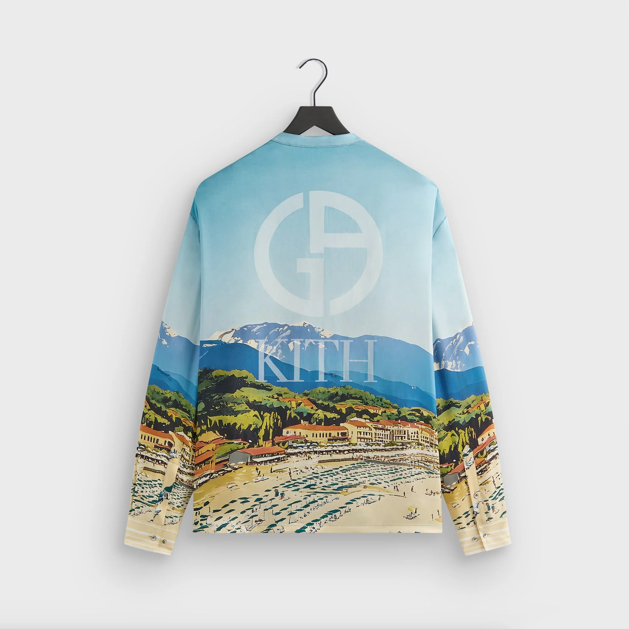 Giorgio Armani & Kith Forte dei Marmi Long Sleeve Zip-Up Shirt - Multi - Image 4
