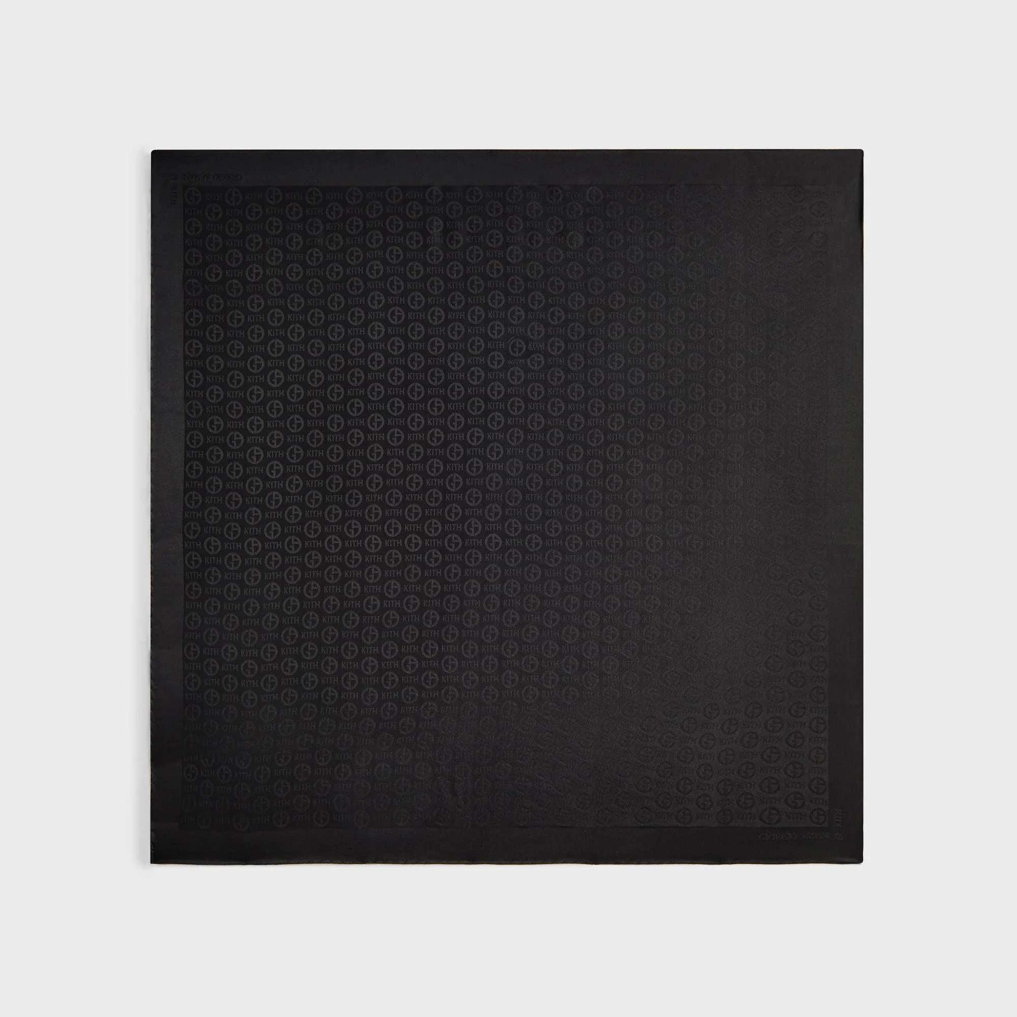 Giorgio Armani & Kith Monogram Jacquard Silk Bandana - Black - Image 3