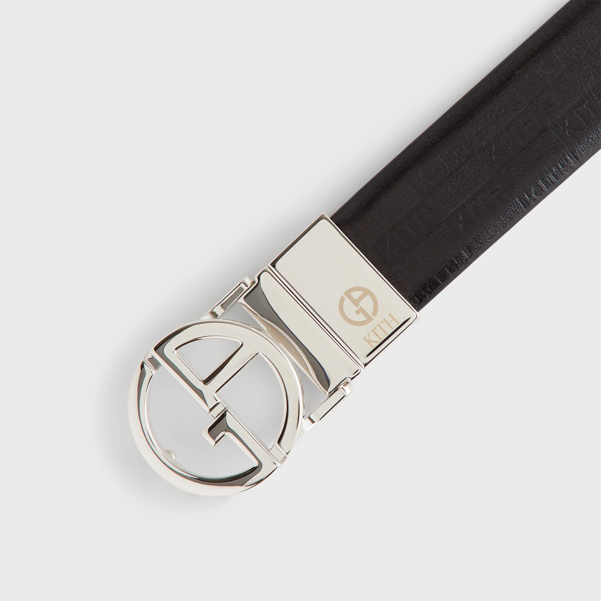 Giorgio Armani & Kith Reversible Leather Belt - Black - Image 4
