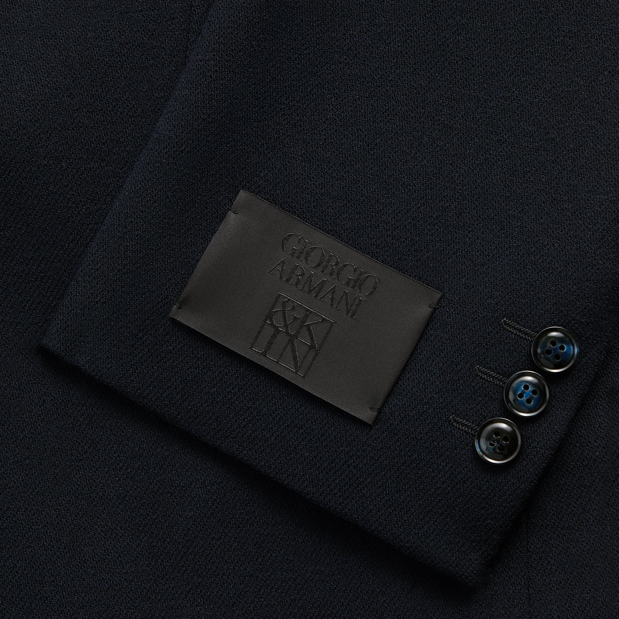 Giorgio Armani & Kith &Kin The Traveler Virgin Wool Double-Breasted Jacket - Ink - Image 6