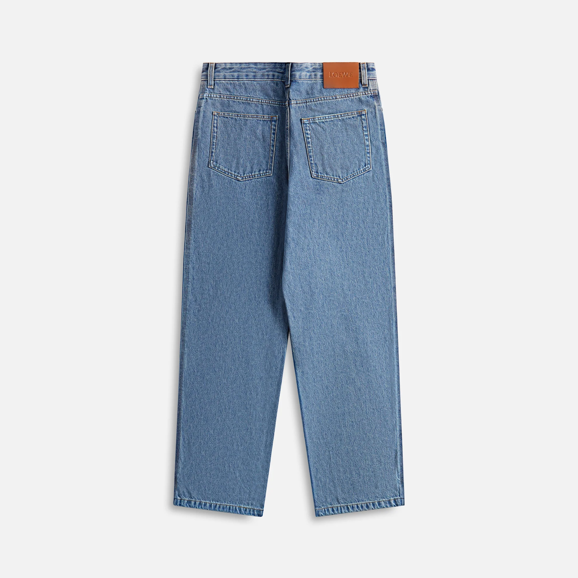 Loewe Anagram Baggy Jeans - Mid Blue Denim - Image 2
