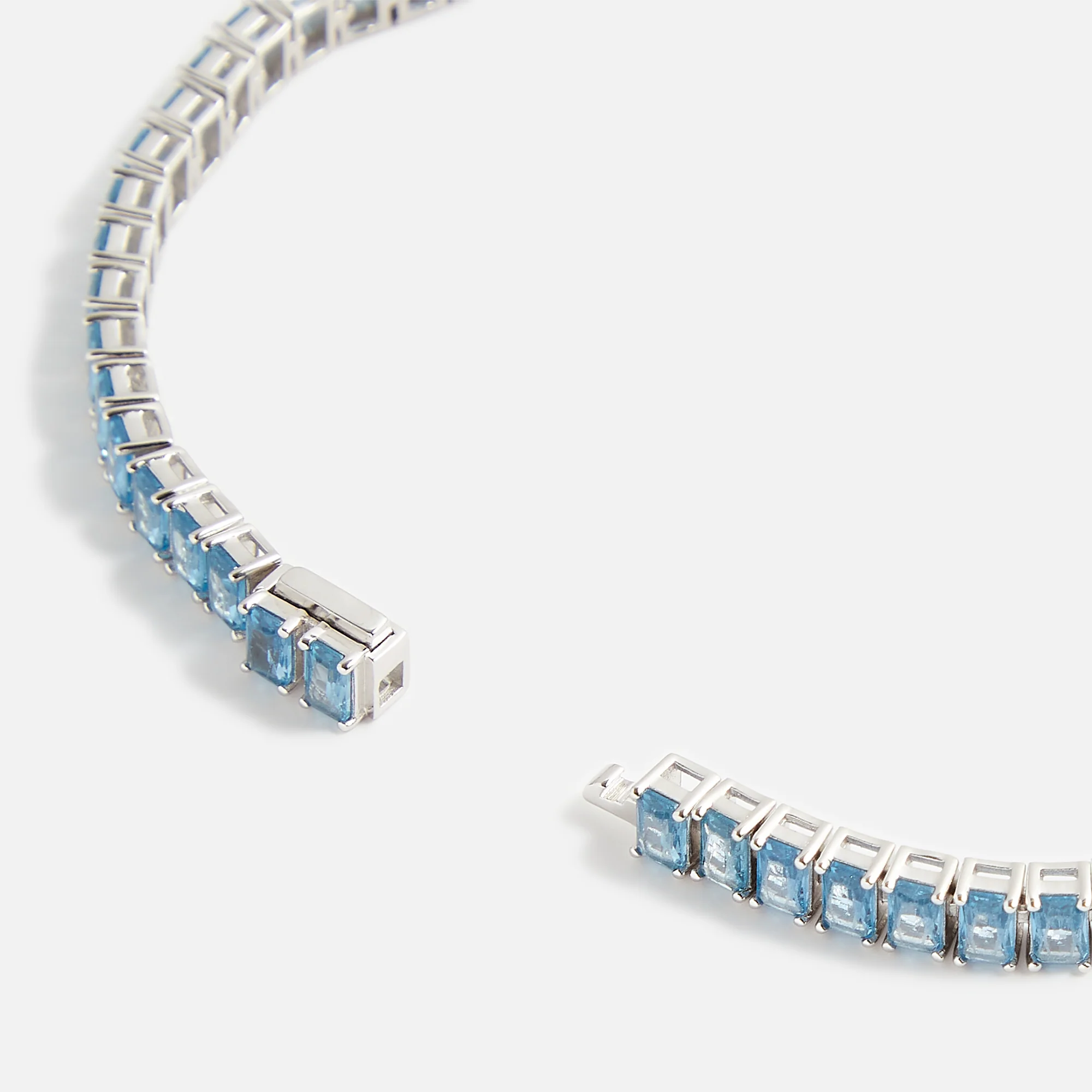 Hatton Labs Emerald Cut Tennis Bracelet - Silver - Image 2
