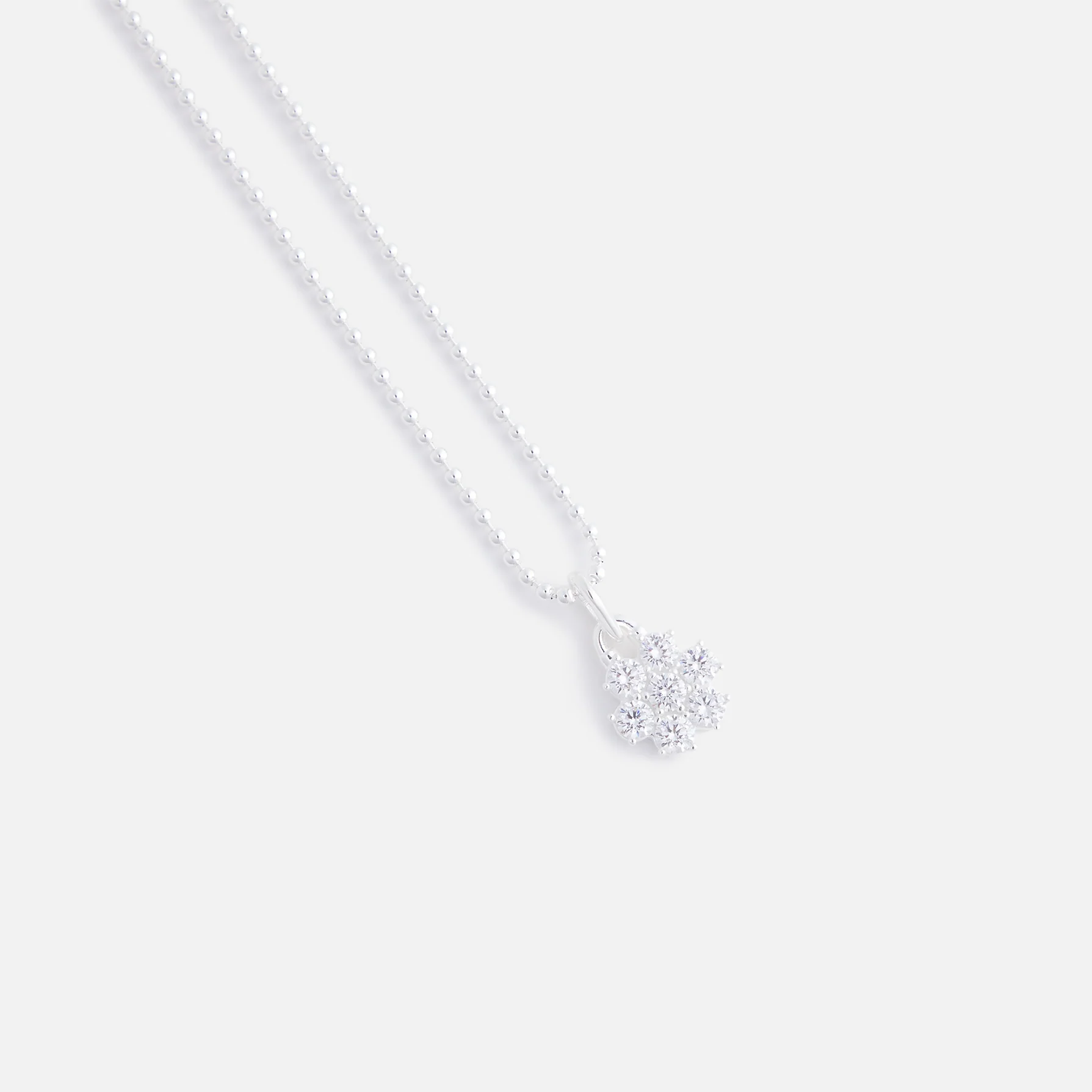 Hatton Labs Daisy Pendant - Silver / White - Image 2