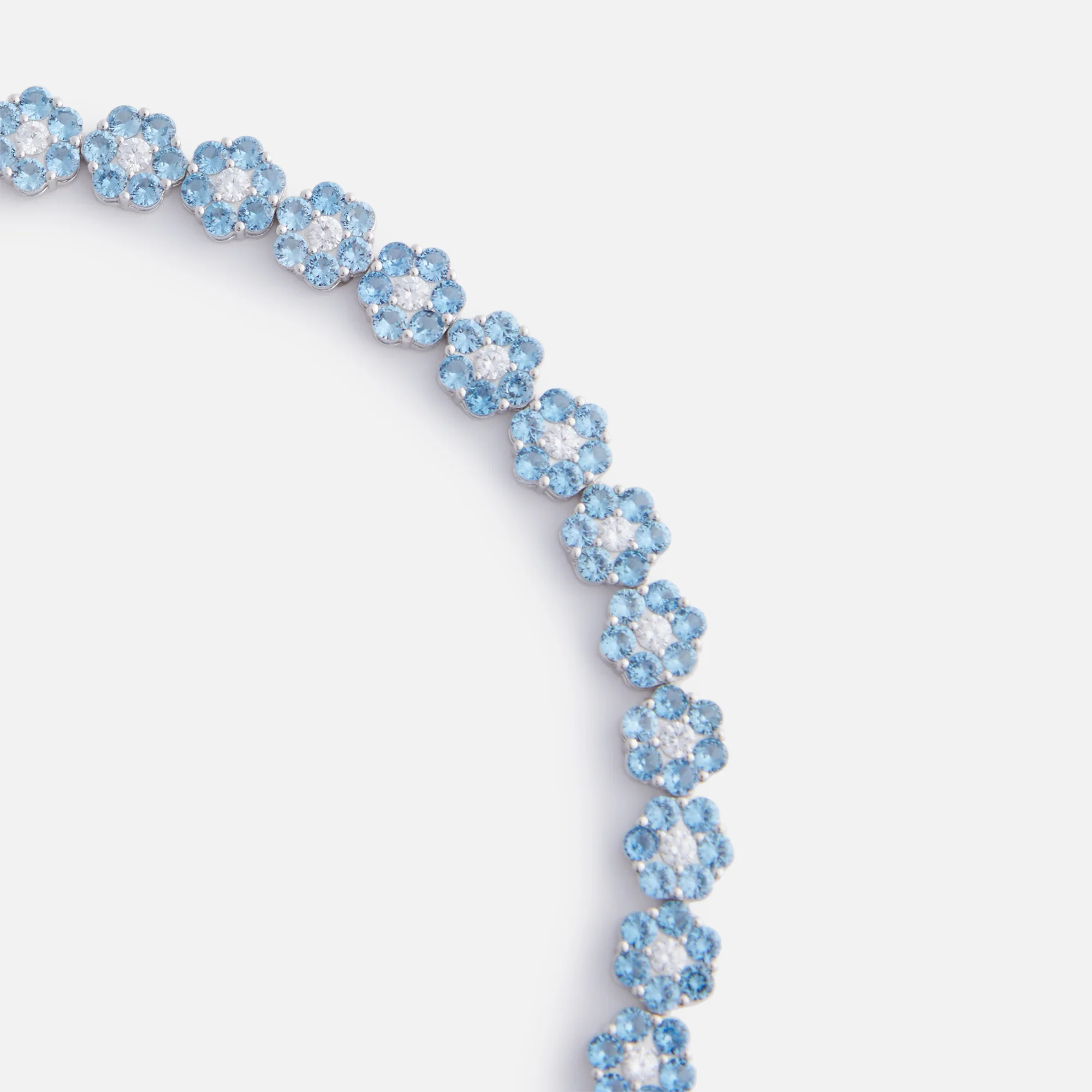 Hatton Labs Daisy Tennis Bracelet S - Silver / Topaz - Image 2