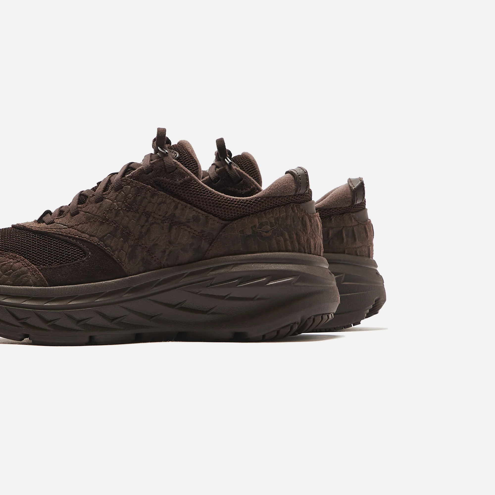 Hoka x EG Bondi L Croc Leather - Brown - Image 3