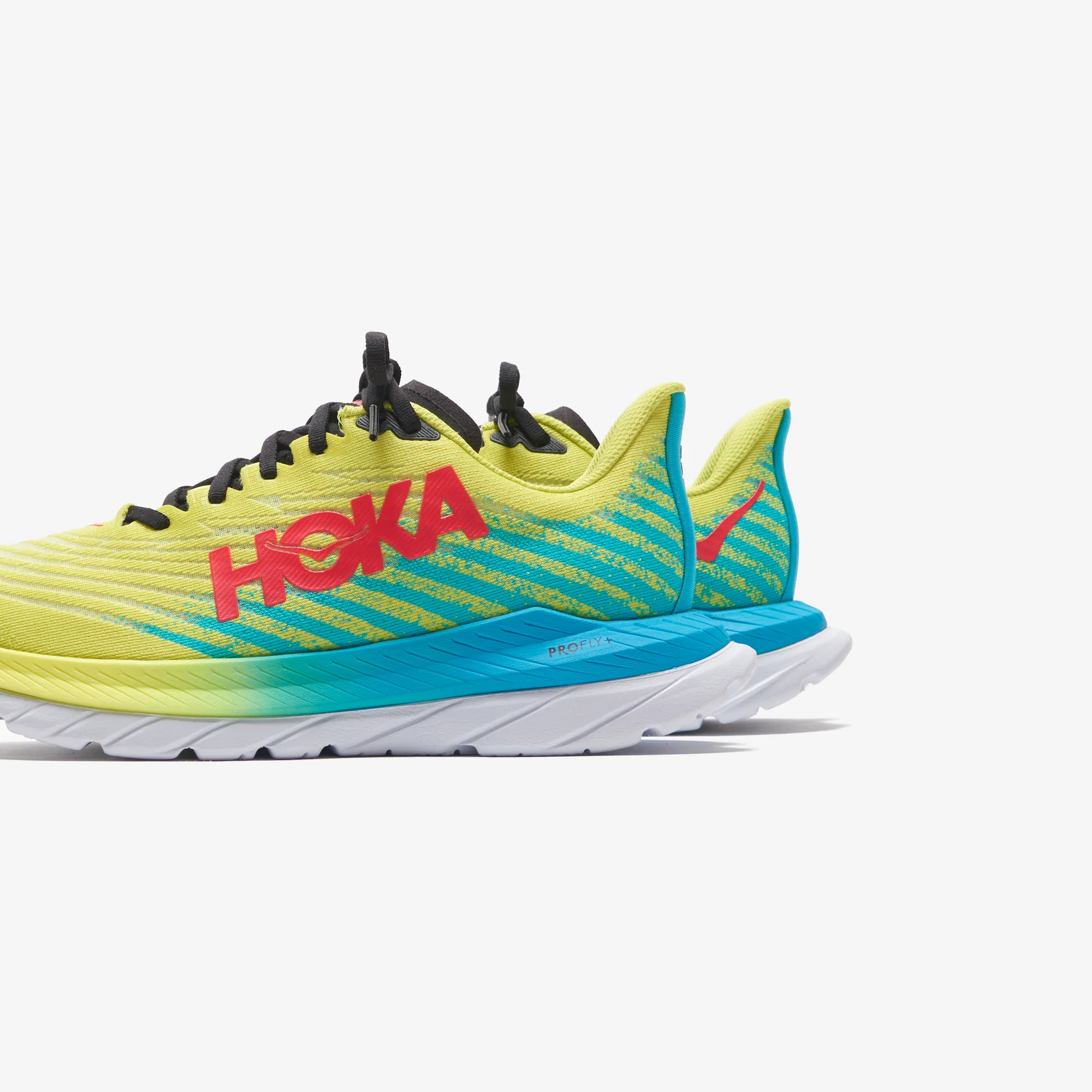 Hoka Mach 5 Evening - Primrose / Scuba Blue - Image 3