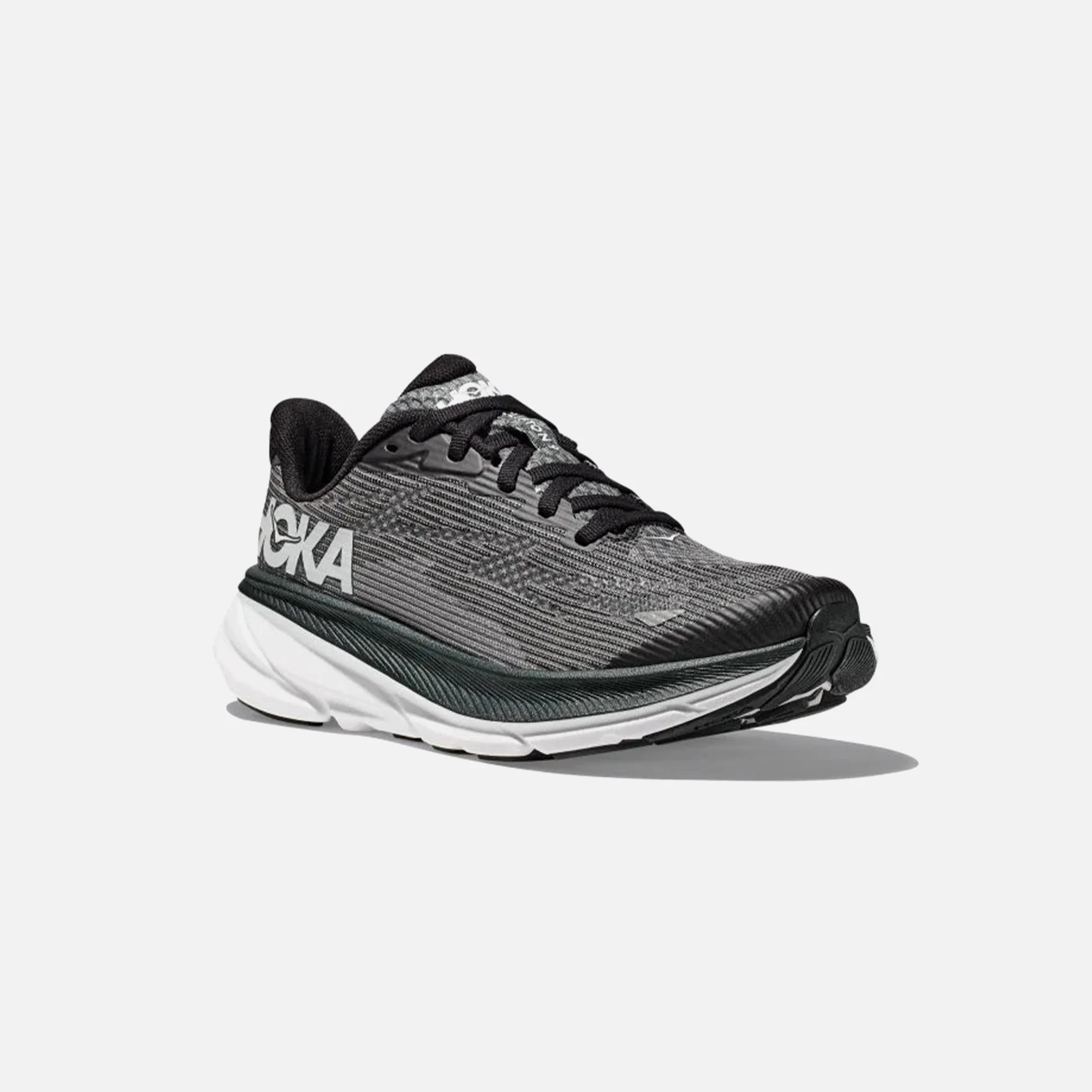HOKA GS Clifton 9 - Black / White - Image 2