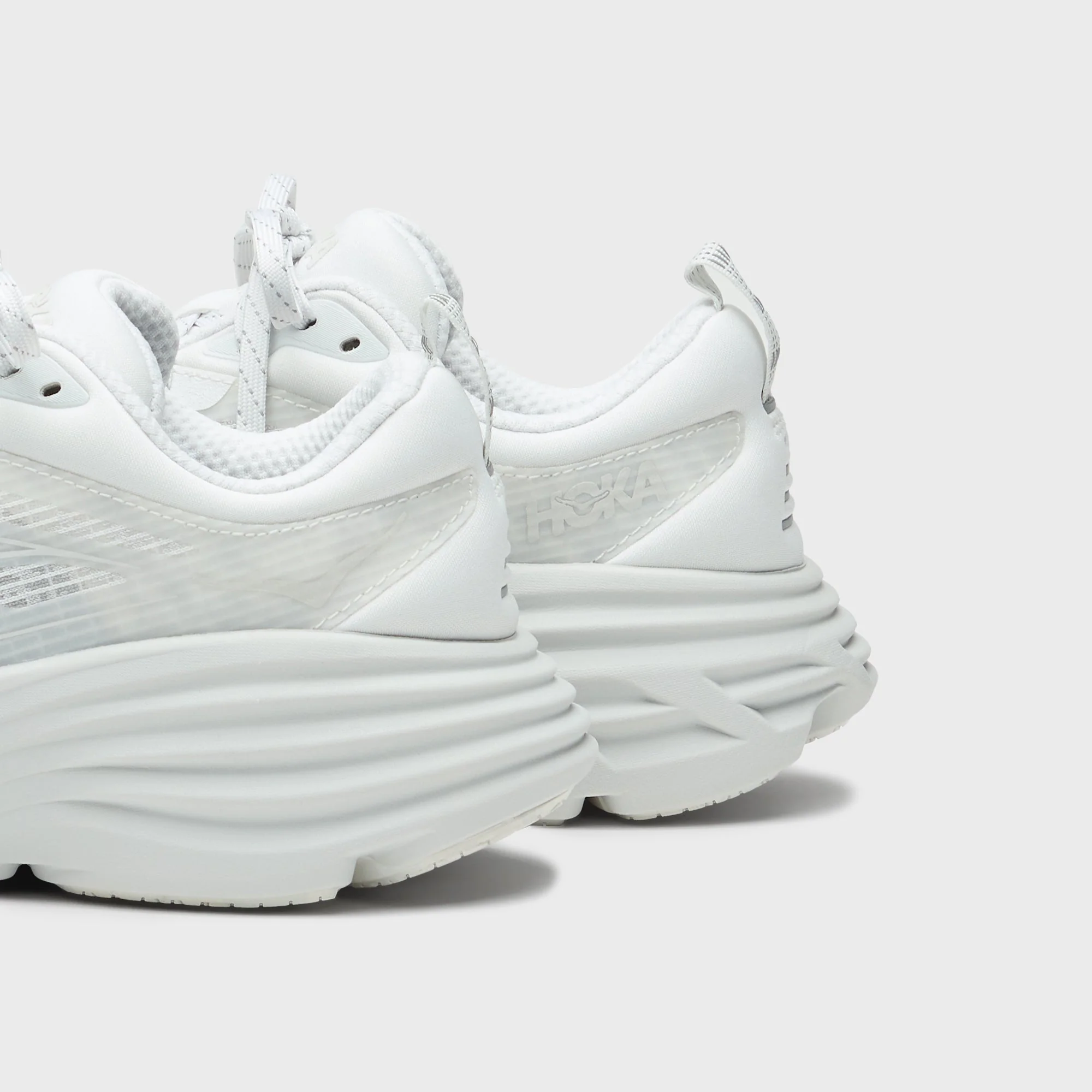 HOKA Bondi 8 Ts - Caged White / Cosmic Grey - Image 3