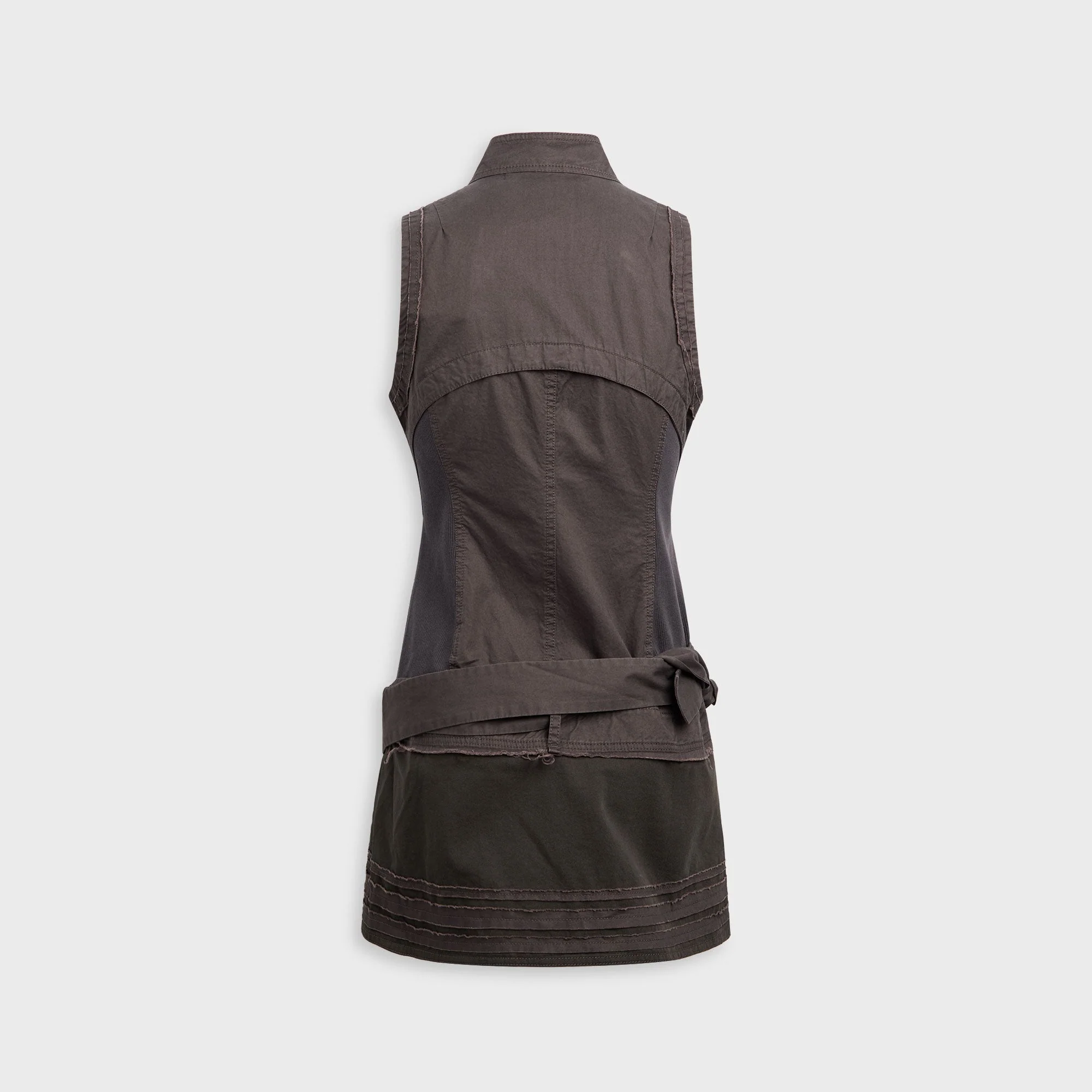 Hyein Seo Sleeveless Moto Dress with Belt Bag - Charcoal - Image 2