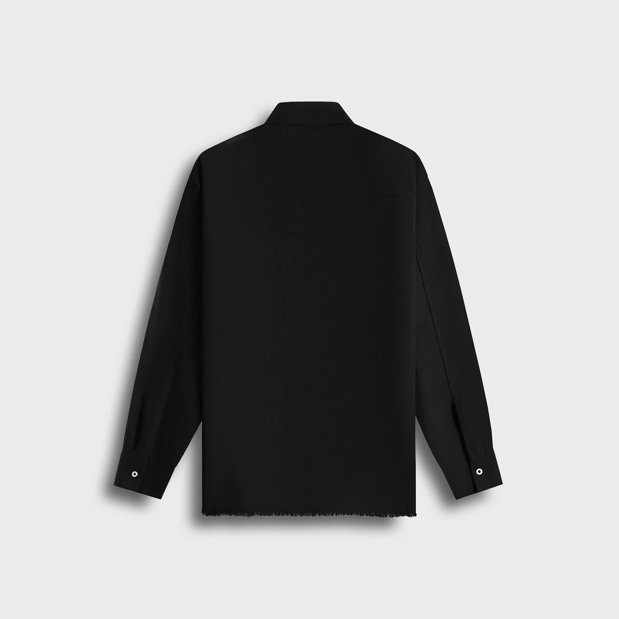 Jil Sander Wool Shirt with Eyelets – Black - Image 2
