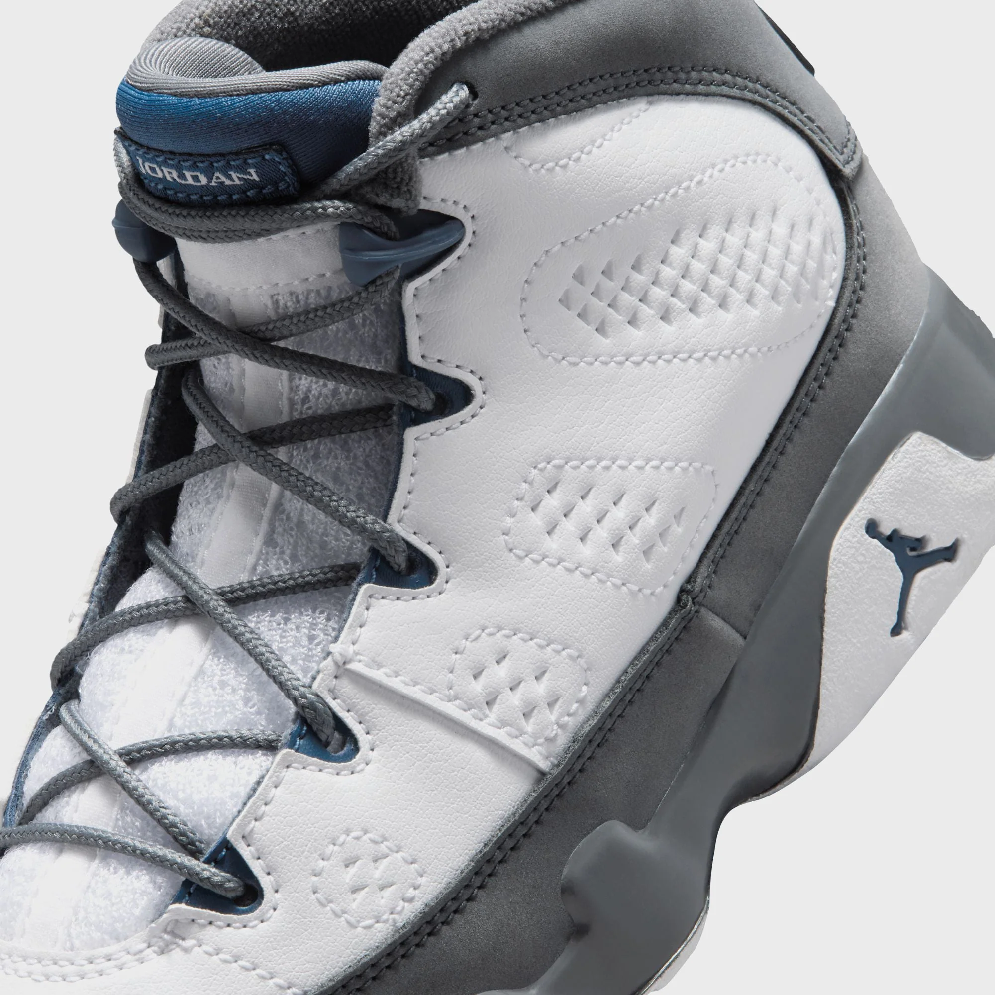 Jordan PS Air Jordan 9 Retro - White / French Blue / Flint Grey - Image 6