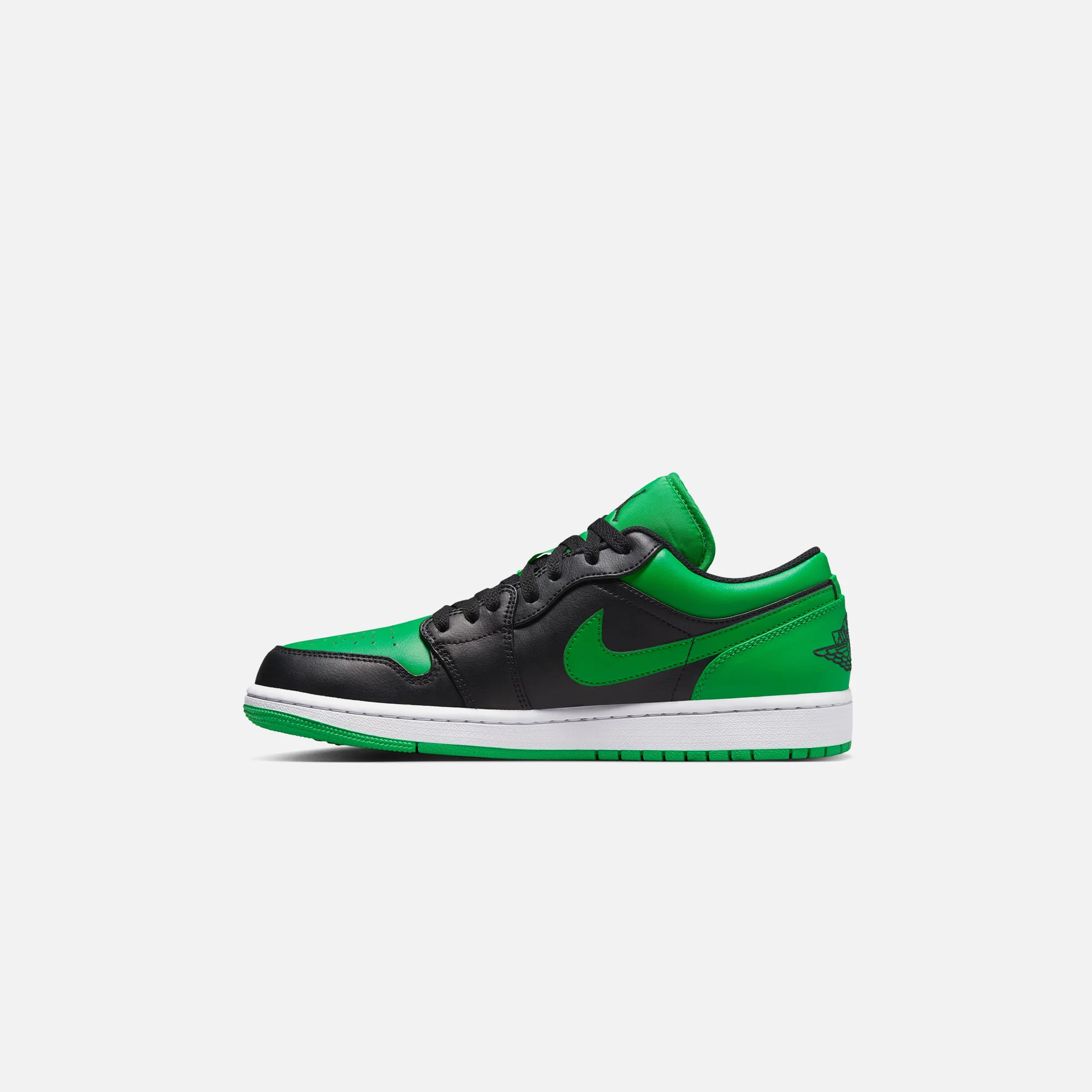 Nike Air Jordan 1 Low - Black / Lucky Green / White - Image 3