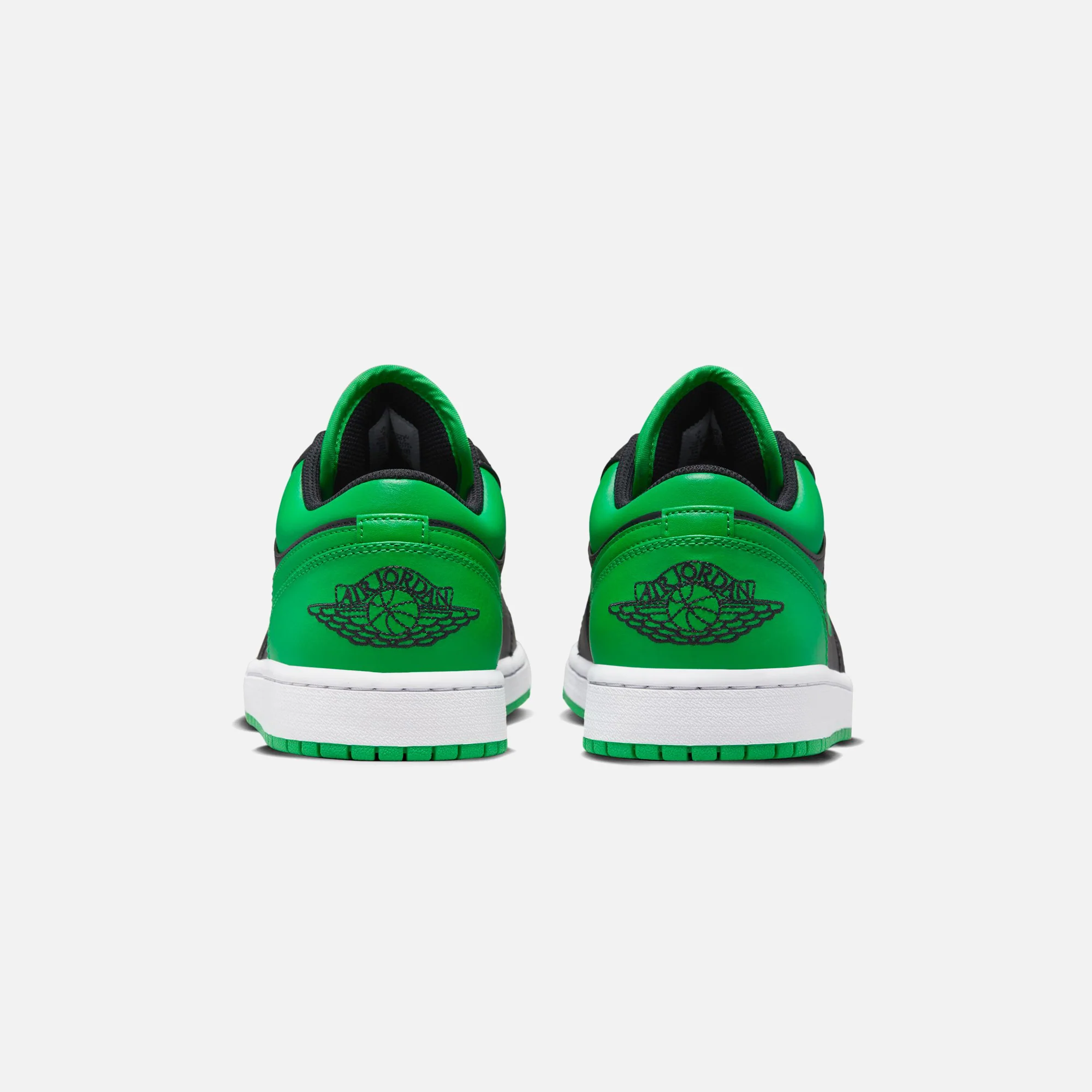 Nike Air Jordan 1 Low - Black / Lucky Green / White - Image 4