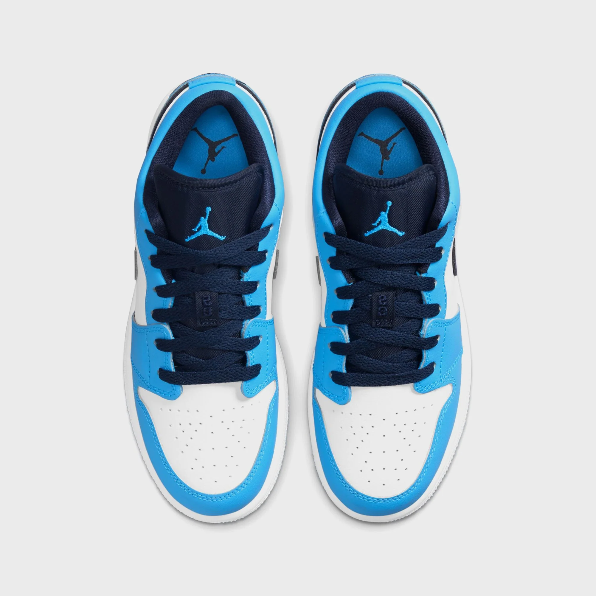 Jordan GS Air Jordan 1 Low - White / University Blue / Obsidian - Image 4