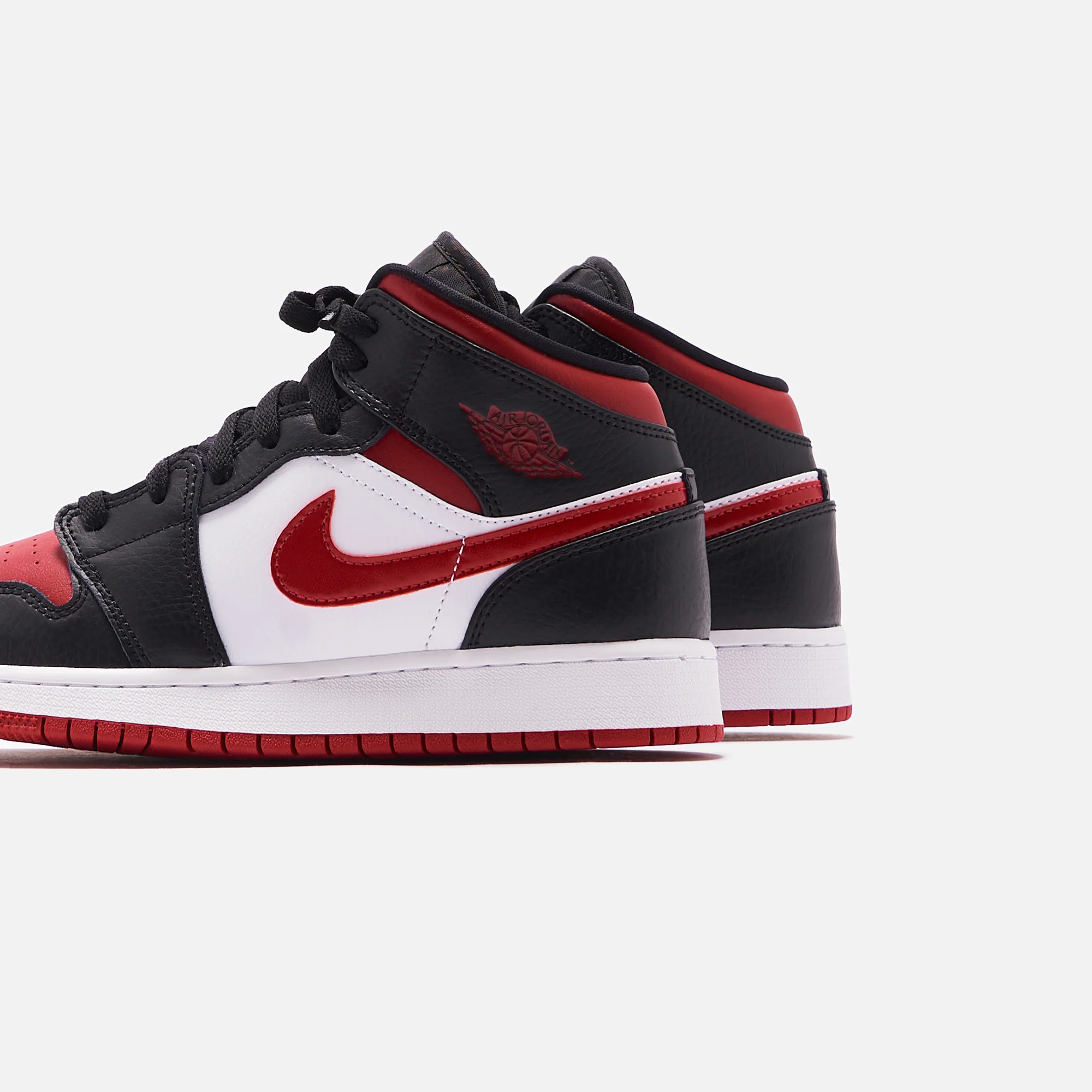 Nike Air Jordan 1 Mid - Black / Fire Red / White - Image 3