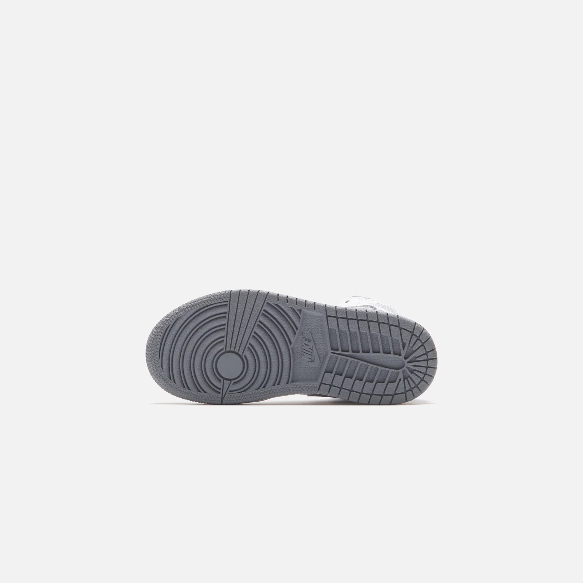 Nike Air Jordan Pre-School 1 Mid - White / Stealth - Image 3