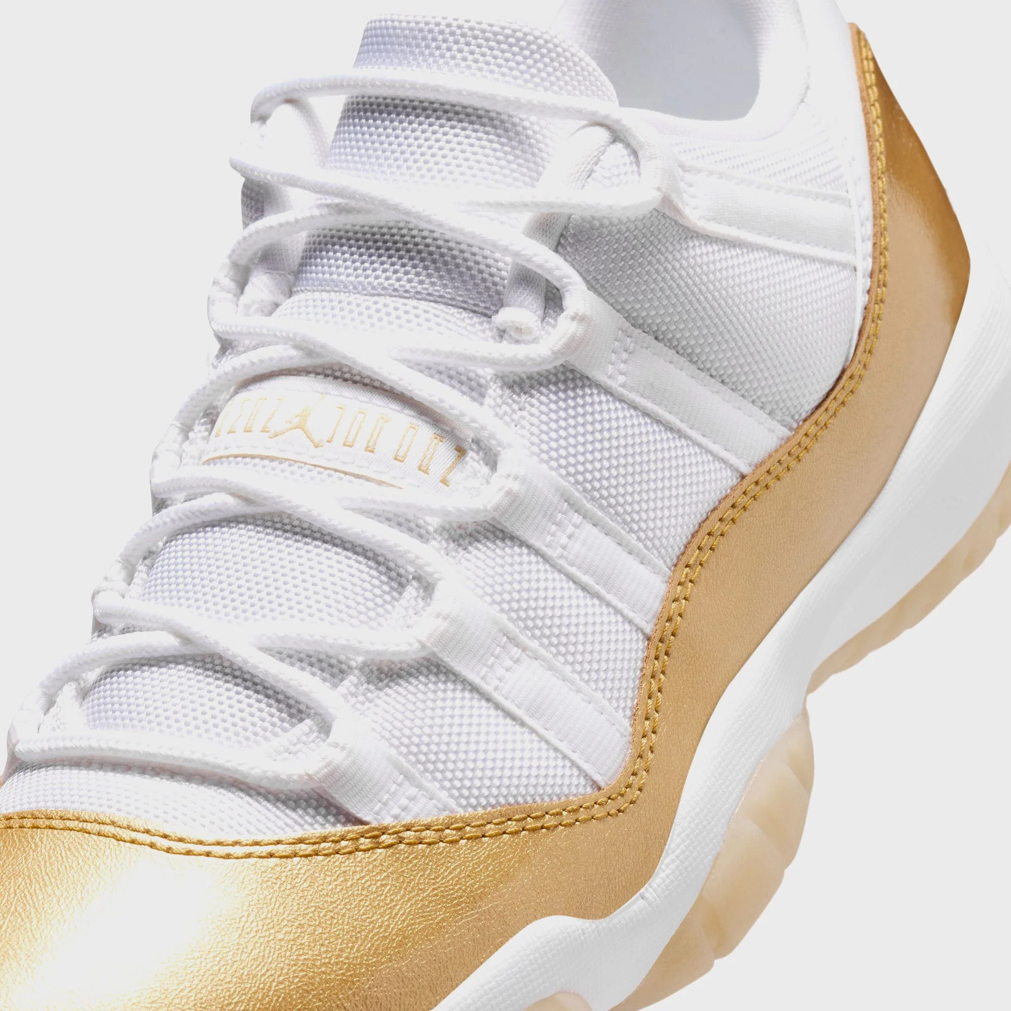 Jordan WMNS Air Jordan 11 Low - White / Metallic Gold - Image 6